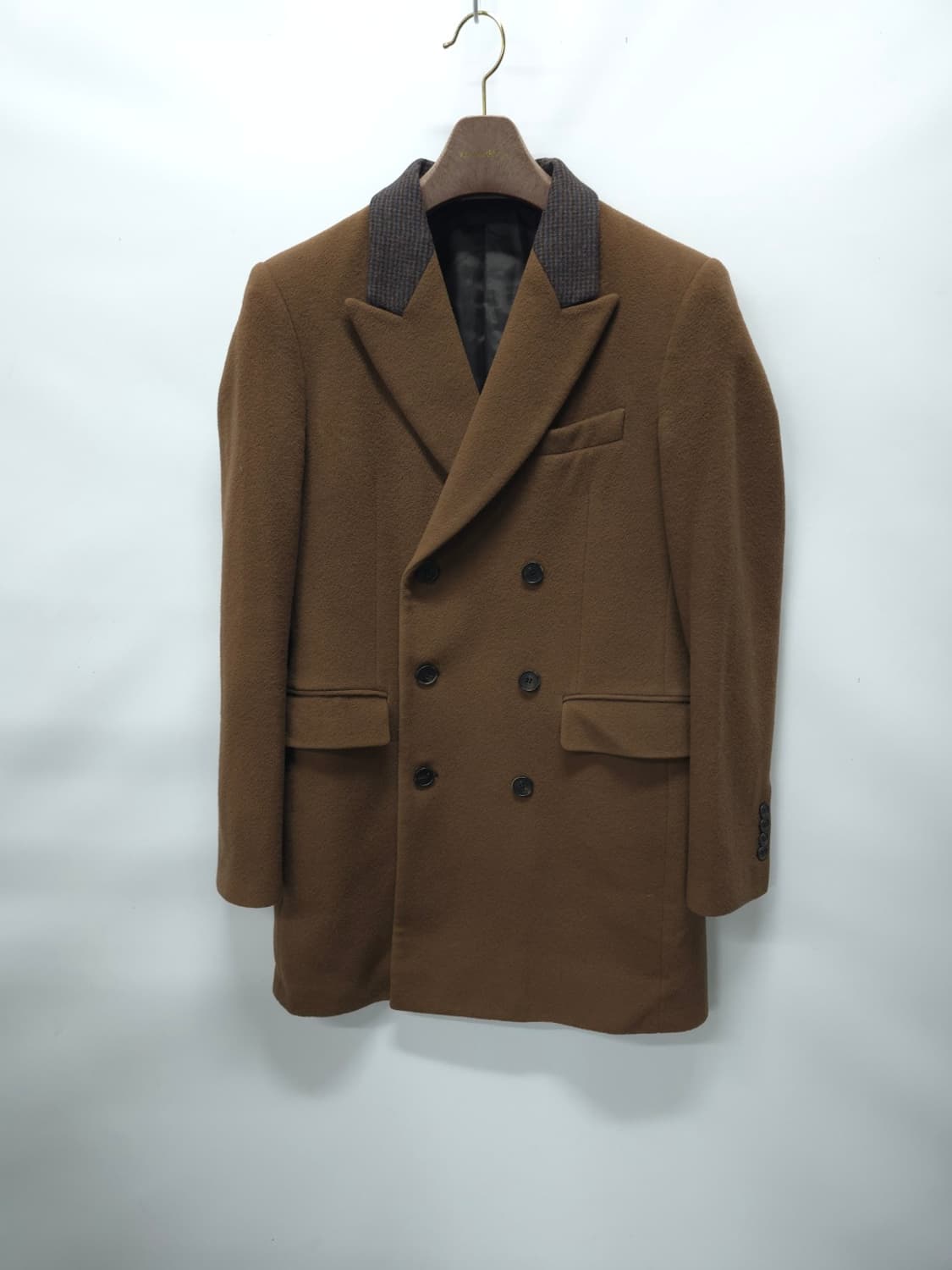 지오송지오 모직 배색 더블코트 (남성95~100) 상품이미지1