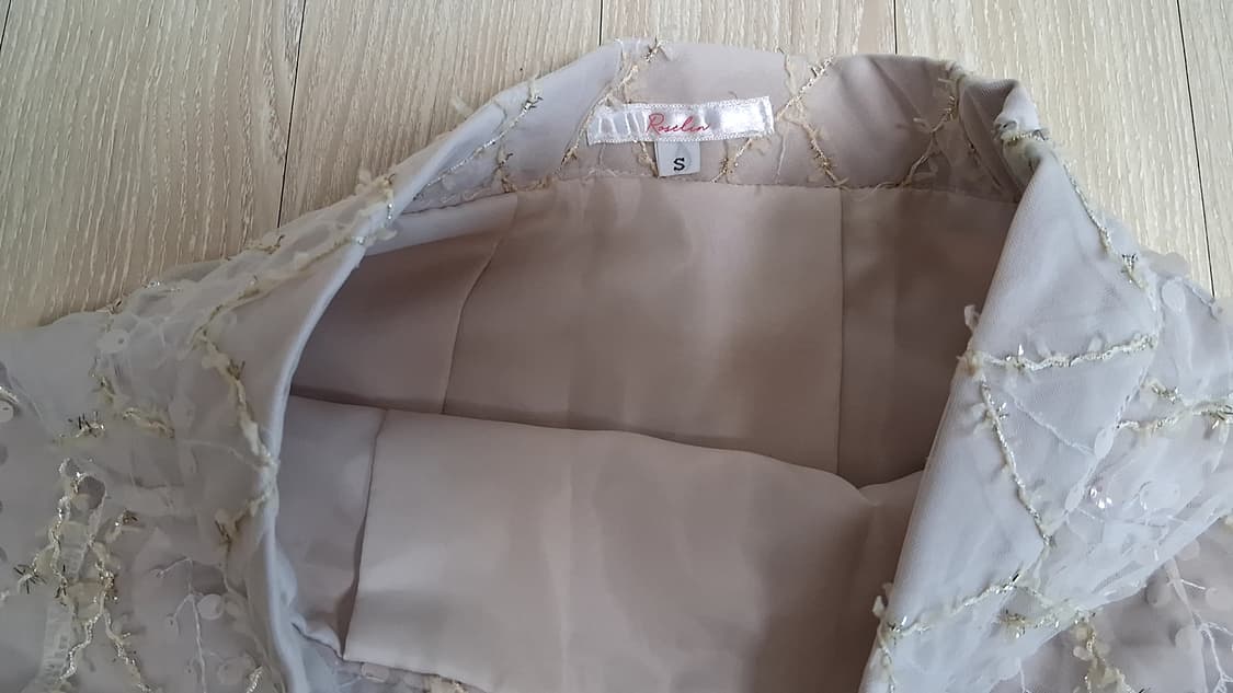 [품절새상품] 로젤린 르에 비즈 h라인 스커트 치마 베이지 s 상품이미지9