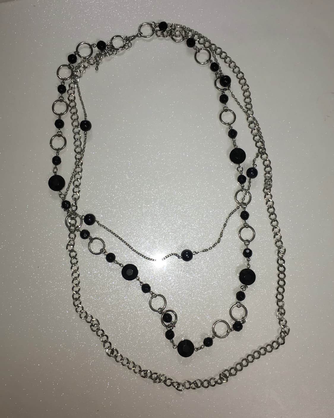 3 layered ball chain necklace  상품이미지1