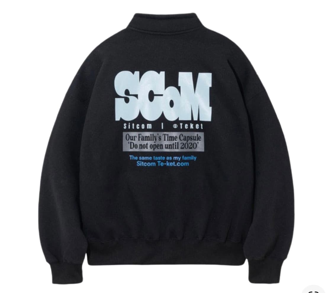 테켓 엔딩 하프 집업 스웨트셔츠 블랙 상품이미지2