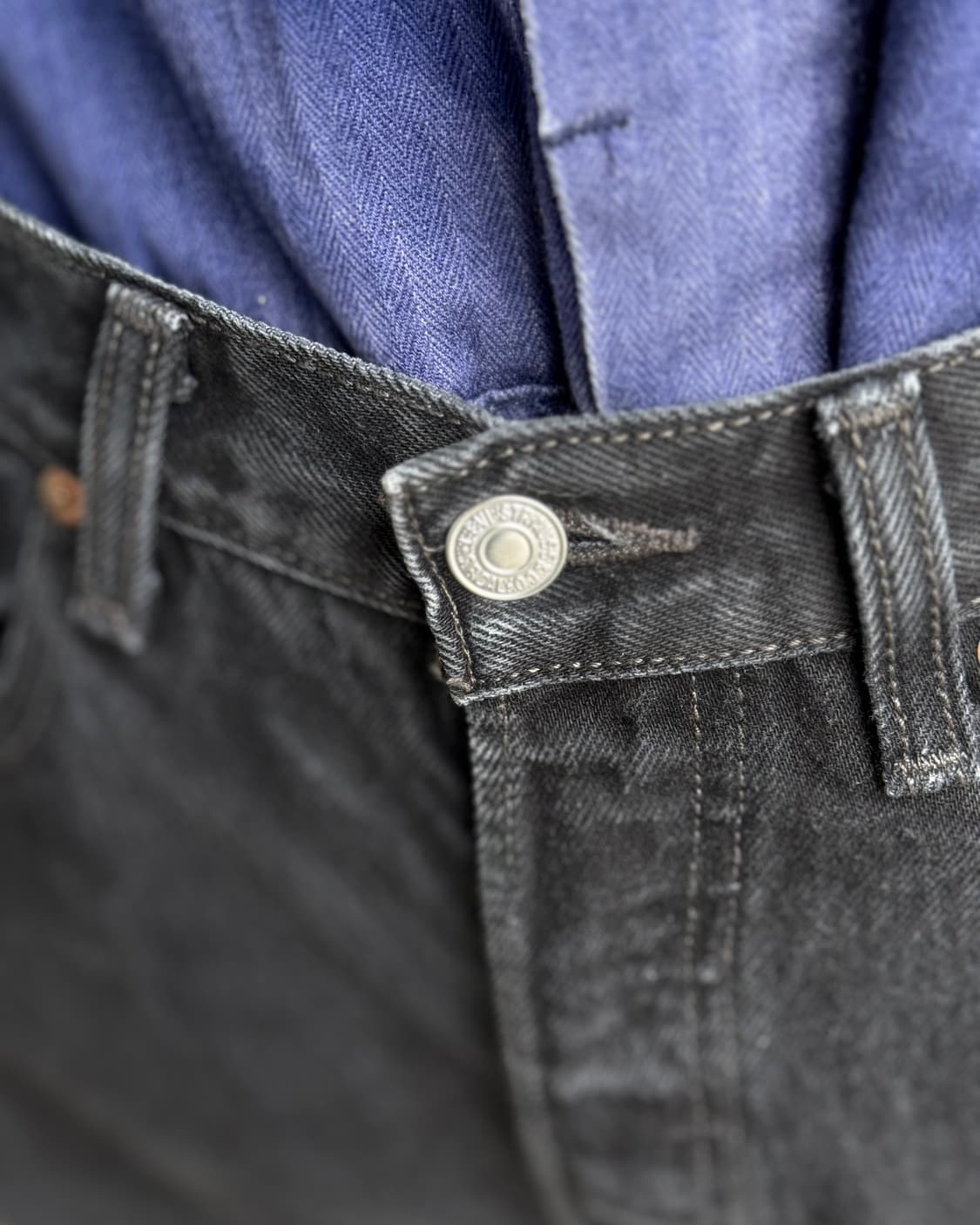 리바이스 501 스트레이트핏 블랙 데님 팬츠 32 상품이미지8