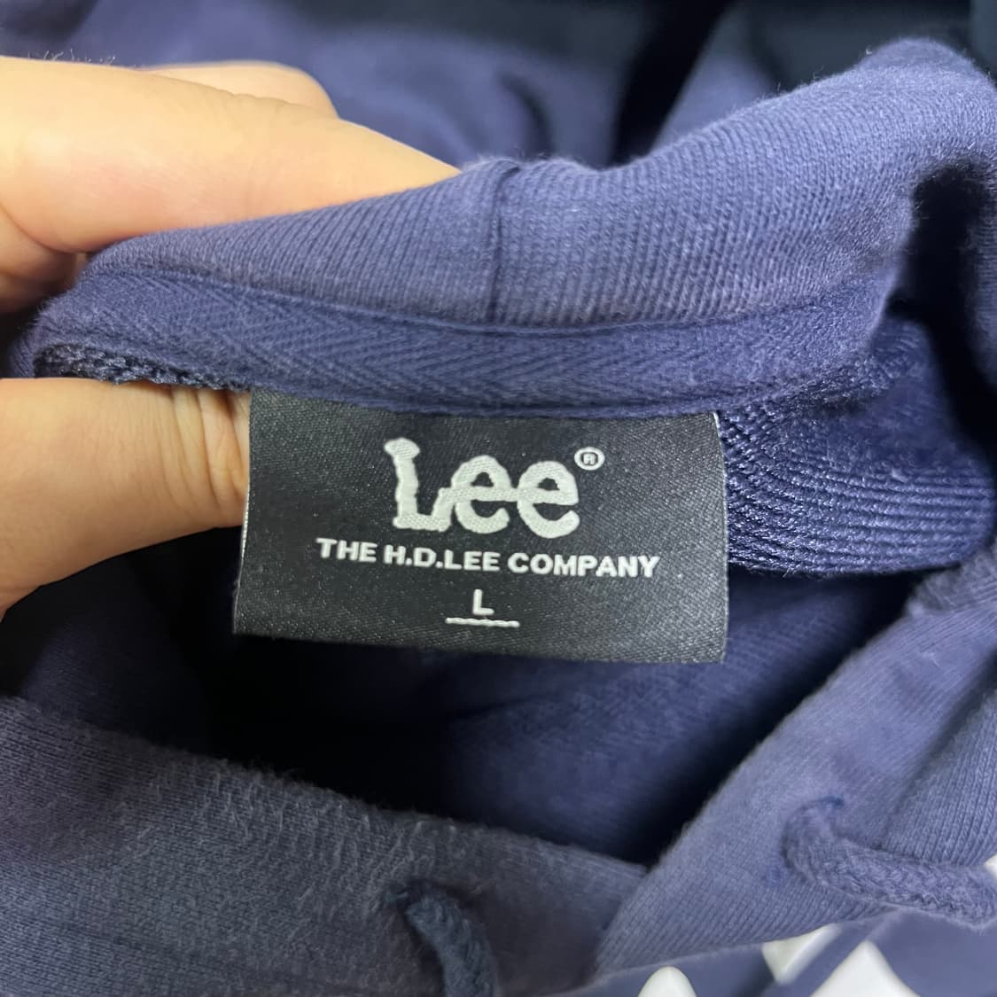 LEE 리 네이비 쭈리 후드티 상품이미지6