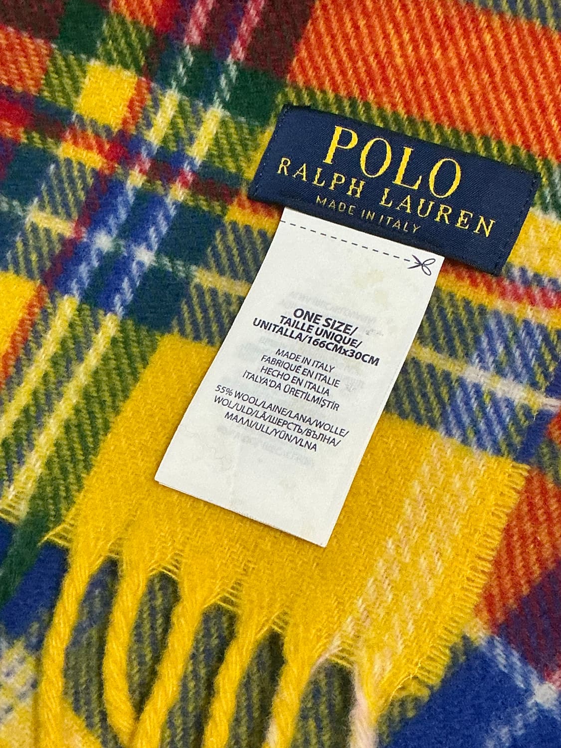 [거의새상품] 폴로 랄프 로렌 옐로우멀티 머플러 상품이미지2