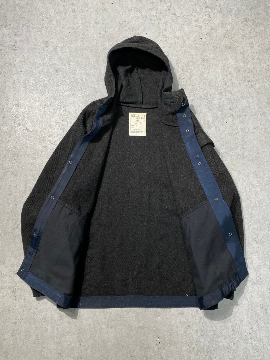 [2] Natural Laundry 내추럴 런드리 재팬 해링본 울 자켓 상품이미지3