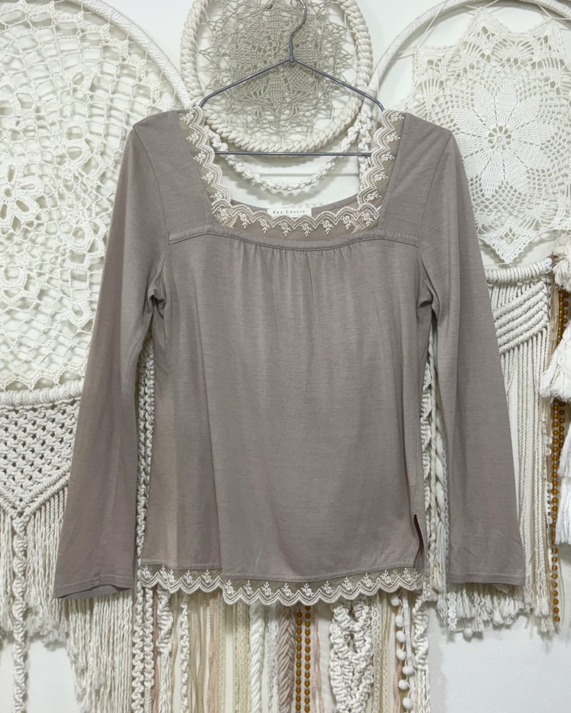 Mute Pink Beige Lace Sleeve 상품이미지1