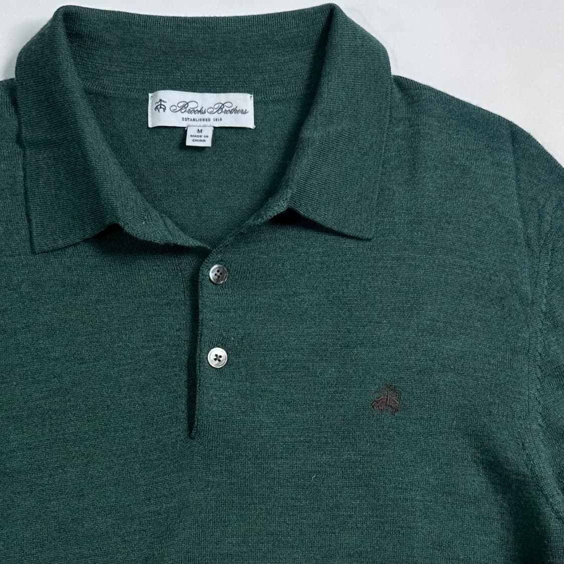 브룩스 브라더스 울 그린 카라 니트 상품이미지3