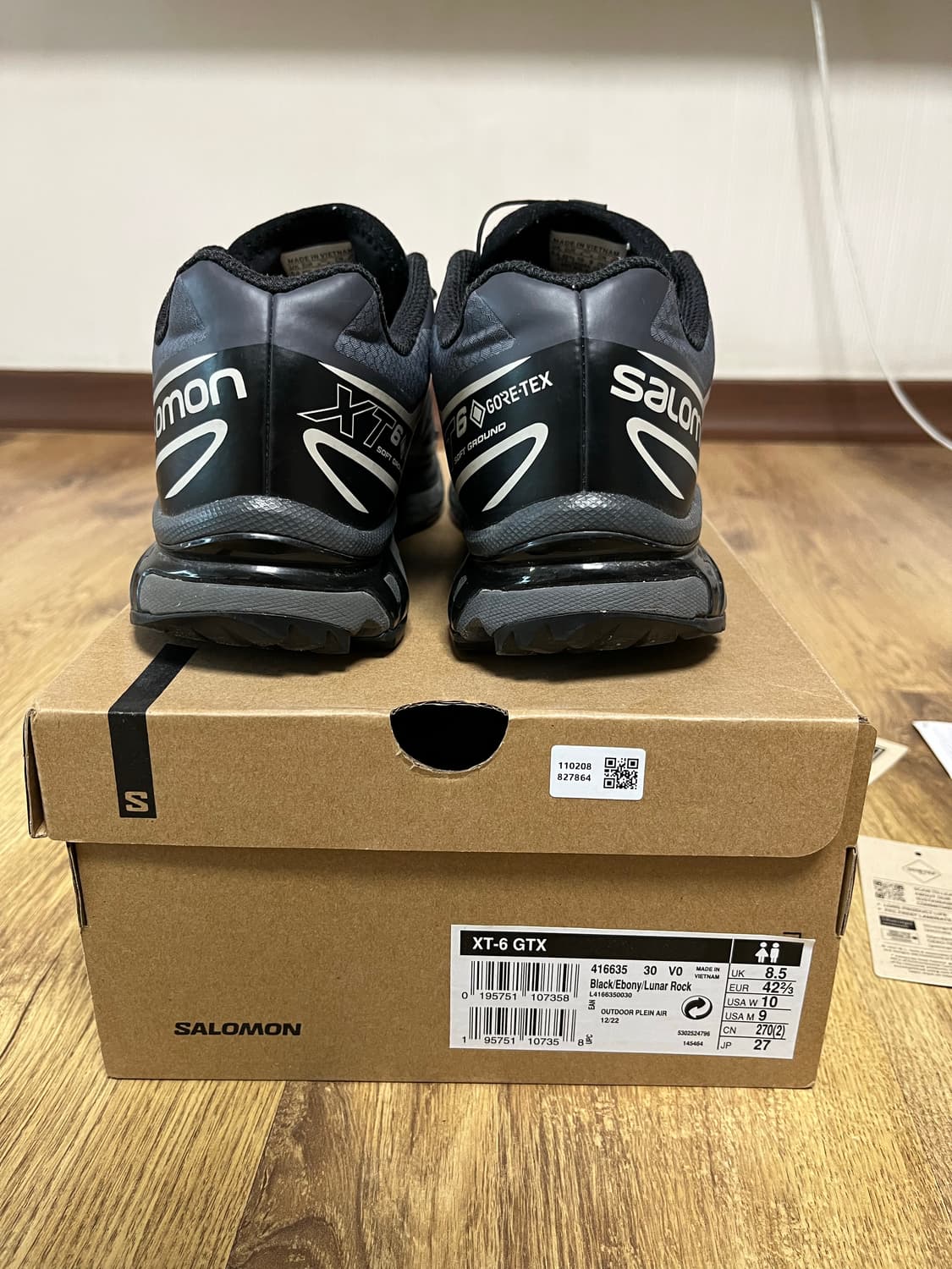 살로몬 xt-6 고어텍스 블랙 에보니 270 상품이미지2