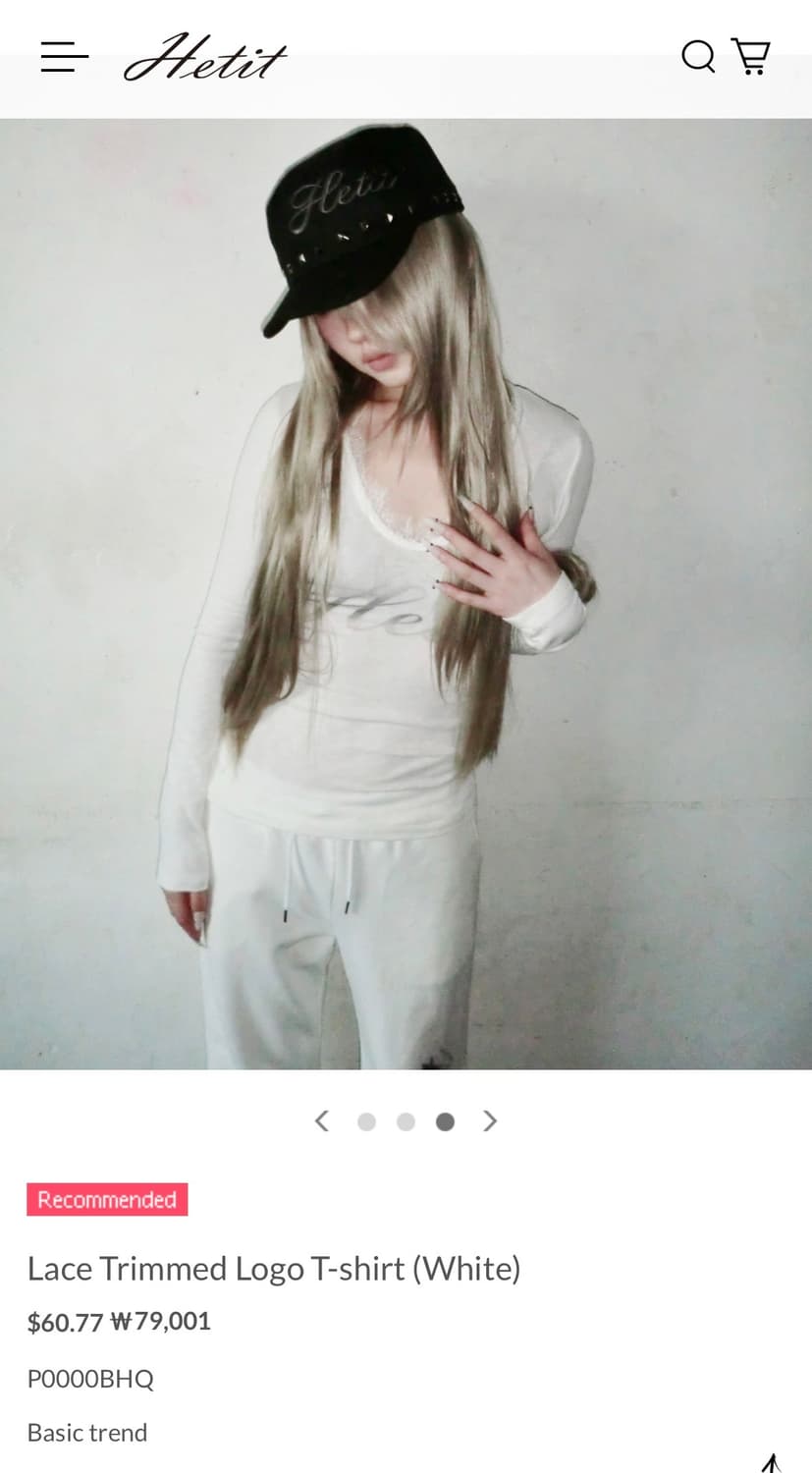 Hetit Trimmed Logo T-shirt 헤티 롱슬리브 티셔츠 상품이미지3