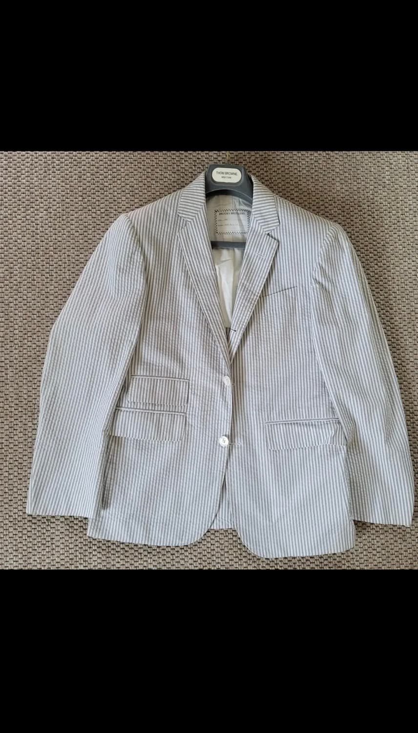 톰브라운 브룩스브라더스 정통 시어서커 블레이저 블랙 프리스 프레피 상품이미지1