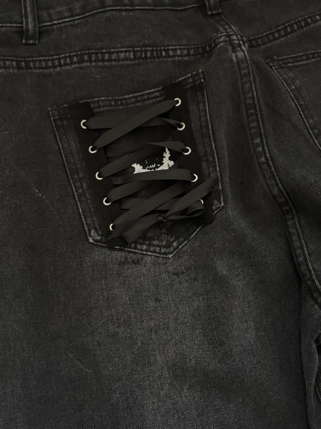 • hurtmade dark gray eyelet denim pants 상품이미지9