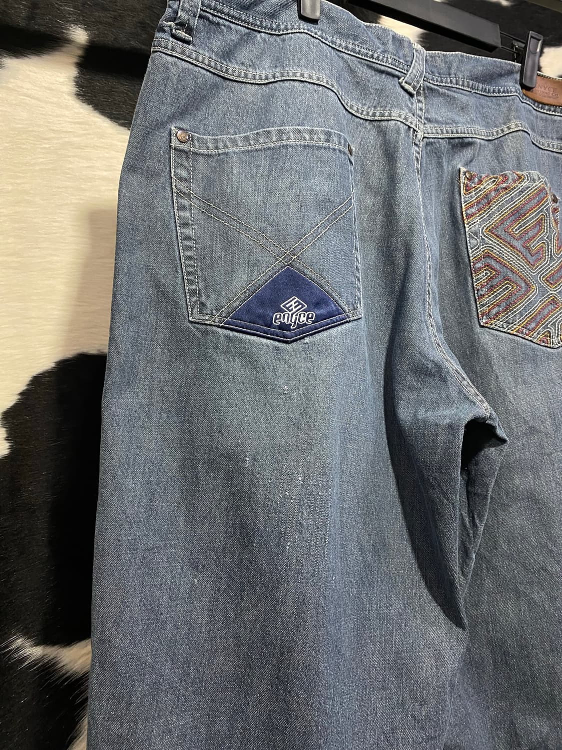 Japanese vtg 에스닉 포켓 자수 데님 버뮤다 팬츠 상품이미지7