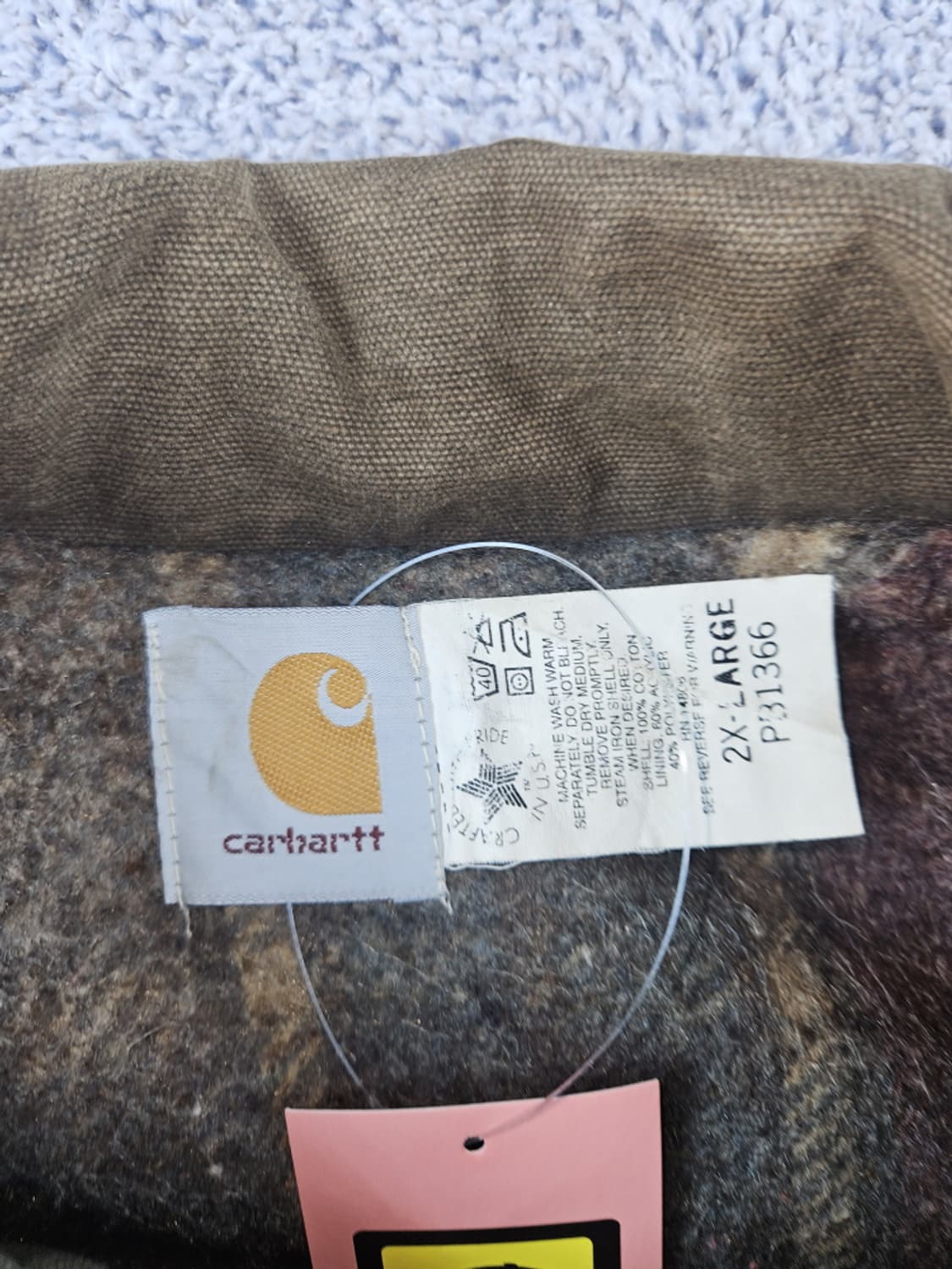 90's USA 칼하트 PB1366 초어 자켓 (2XL) / 10603 상품이미지8