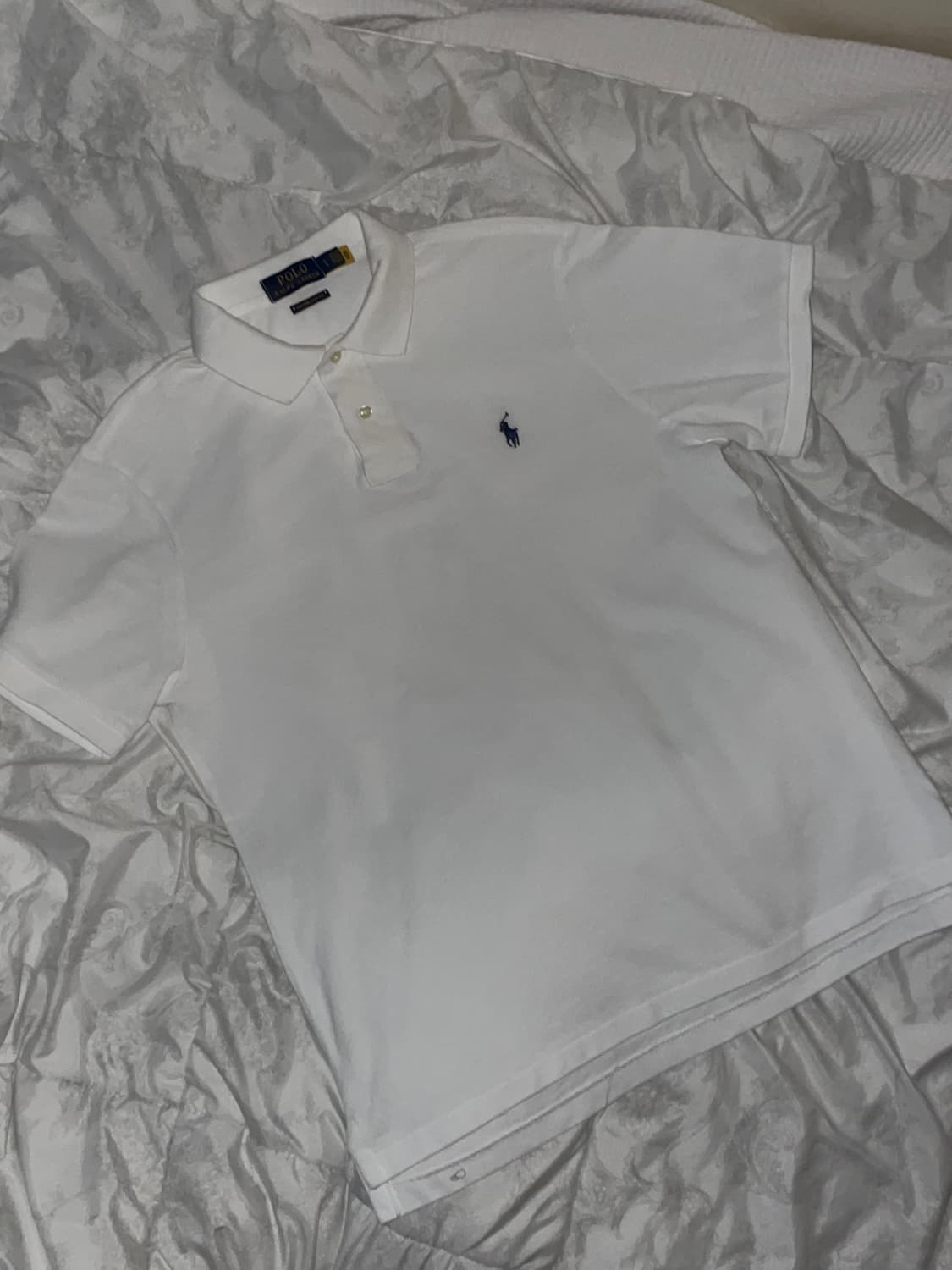폴로 흰색 반팔 카라티 상품이미지1