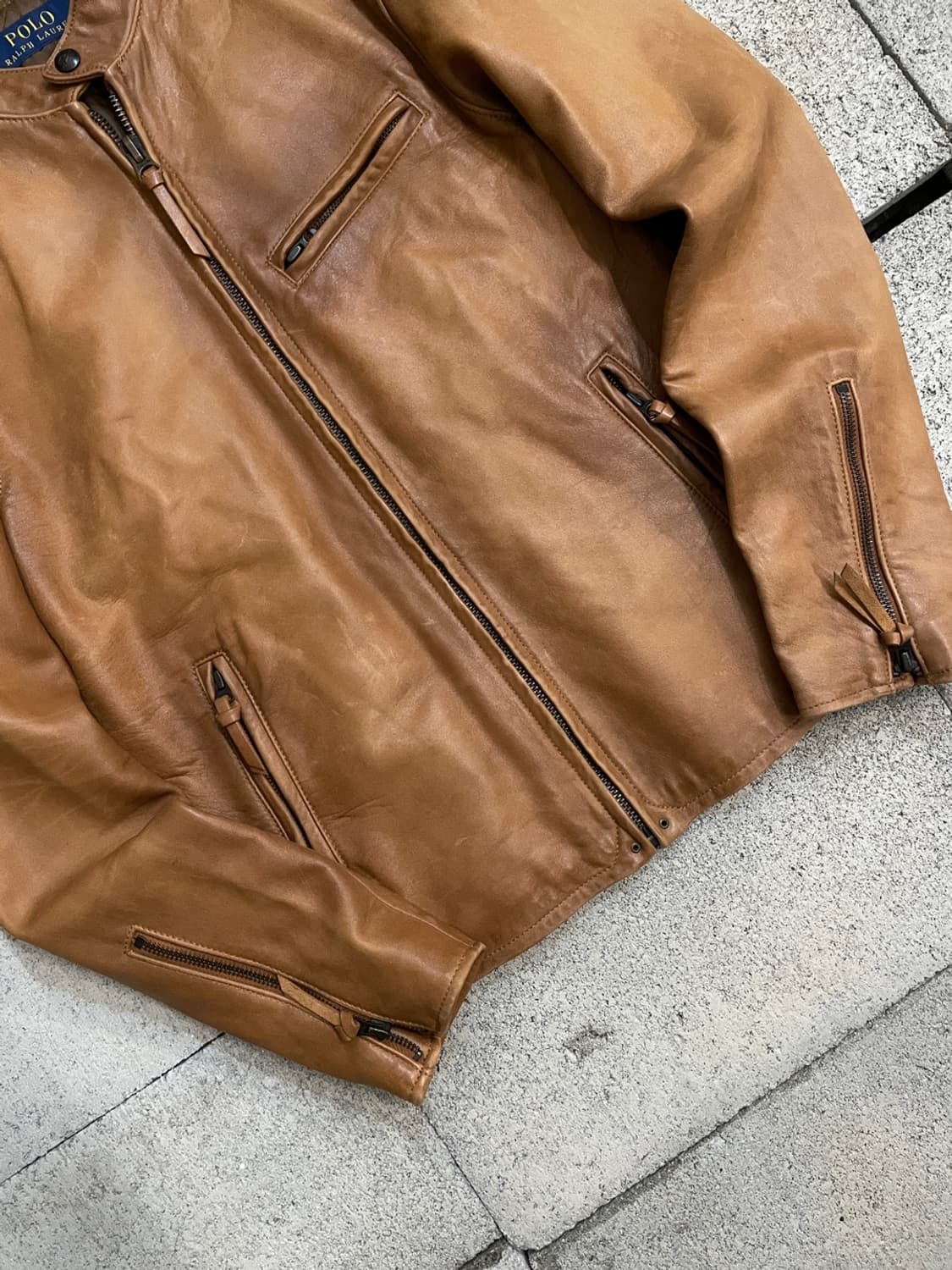 폴로 랄프로렌 카페 레이서 양가죽 자켓 상품이미지3