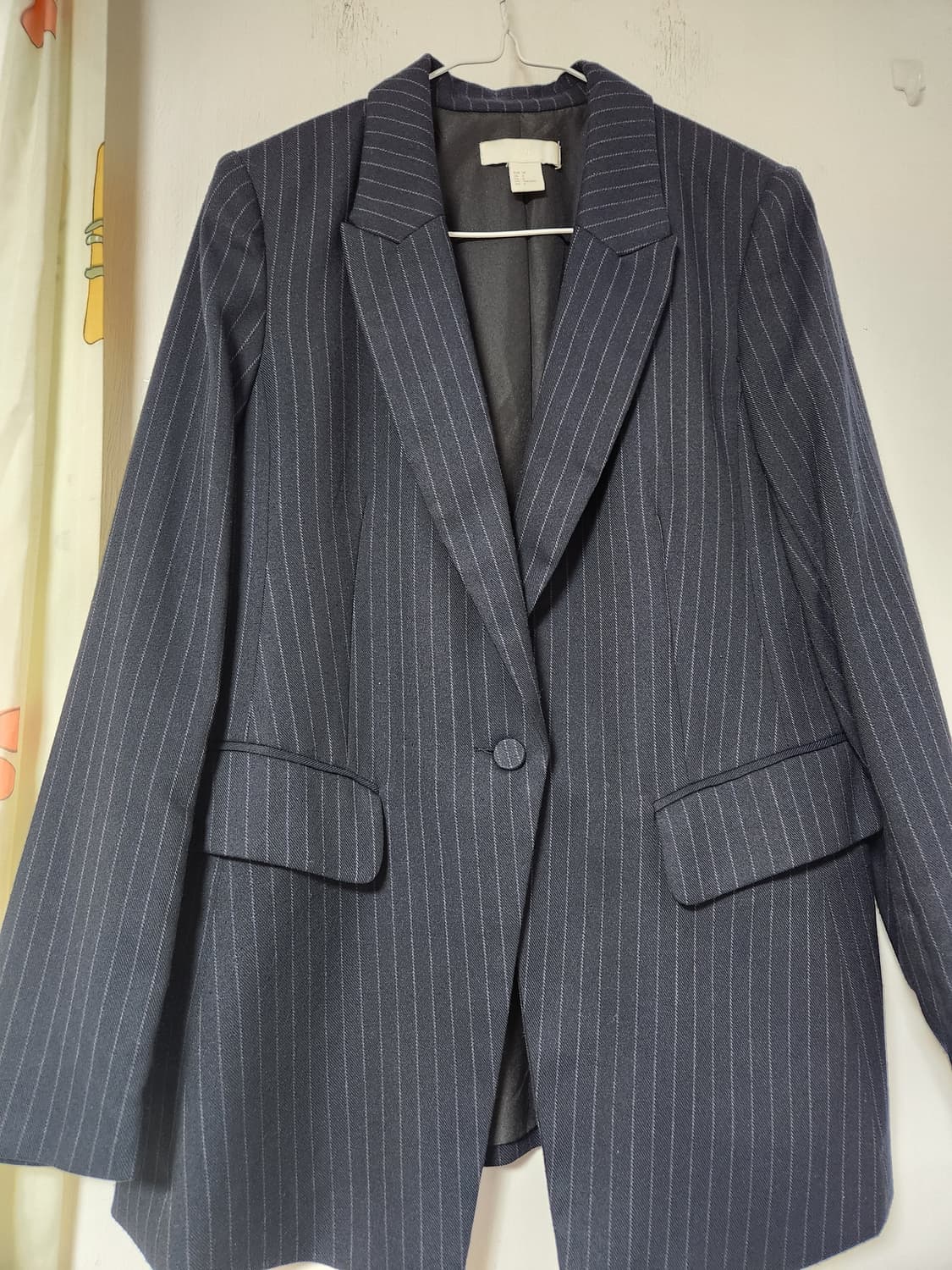 H&M 네이비 스트라이프 자켓165/84A(M) 상품이미지3
