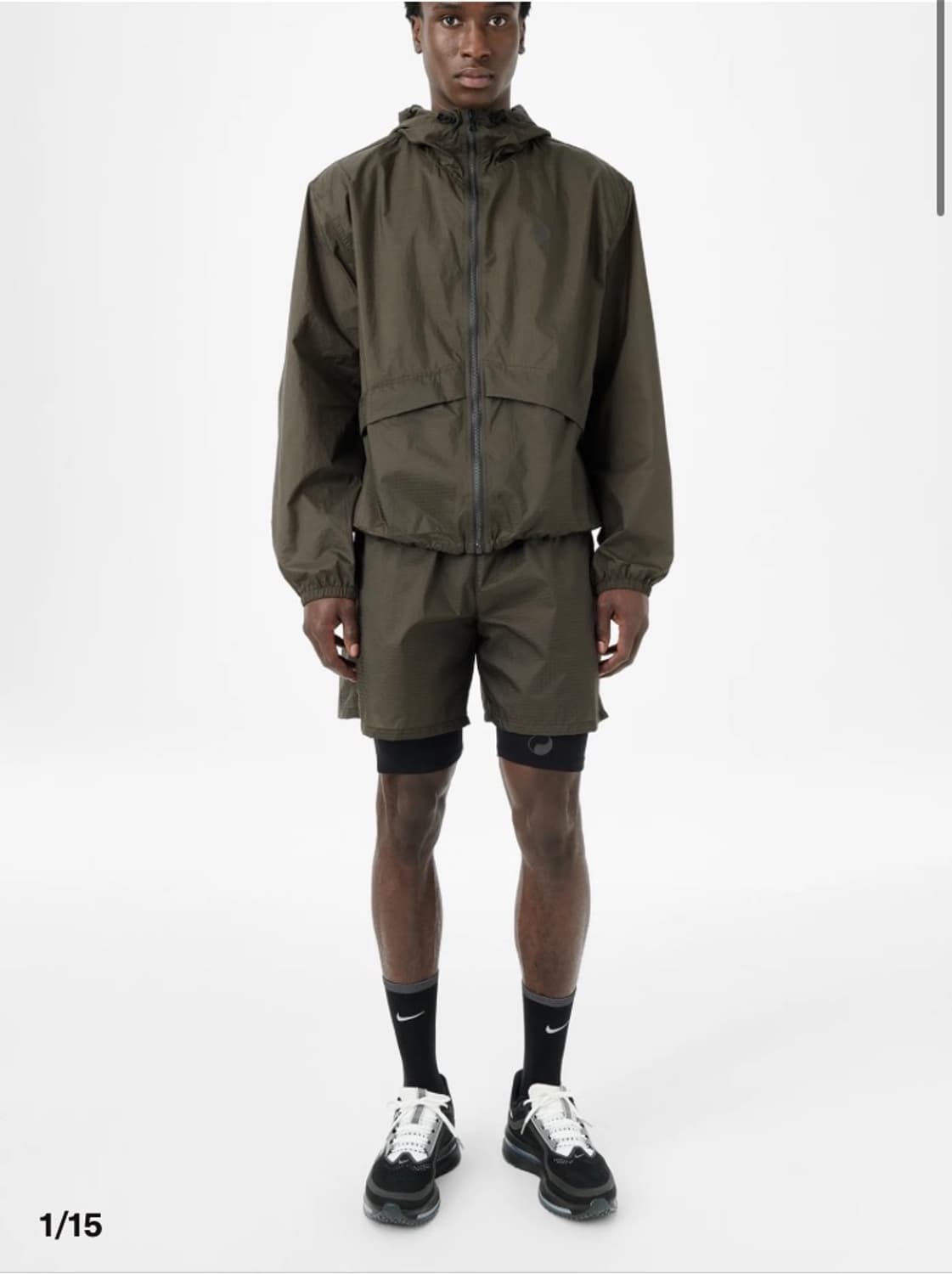 아워레가시 워크샵 러닝 자켓 바람막이 m 올리브 새상품 상품이미지1