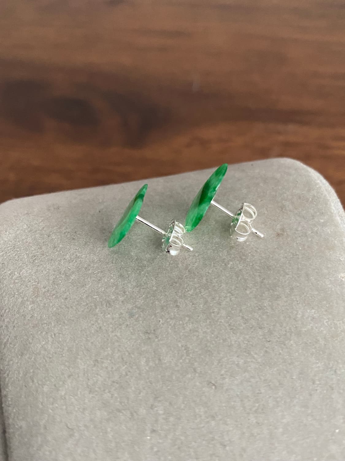 하트 모티브 천연 비취 귀걸이(925,새제품) 상품이미지3