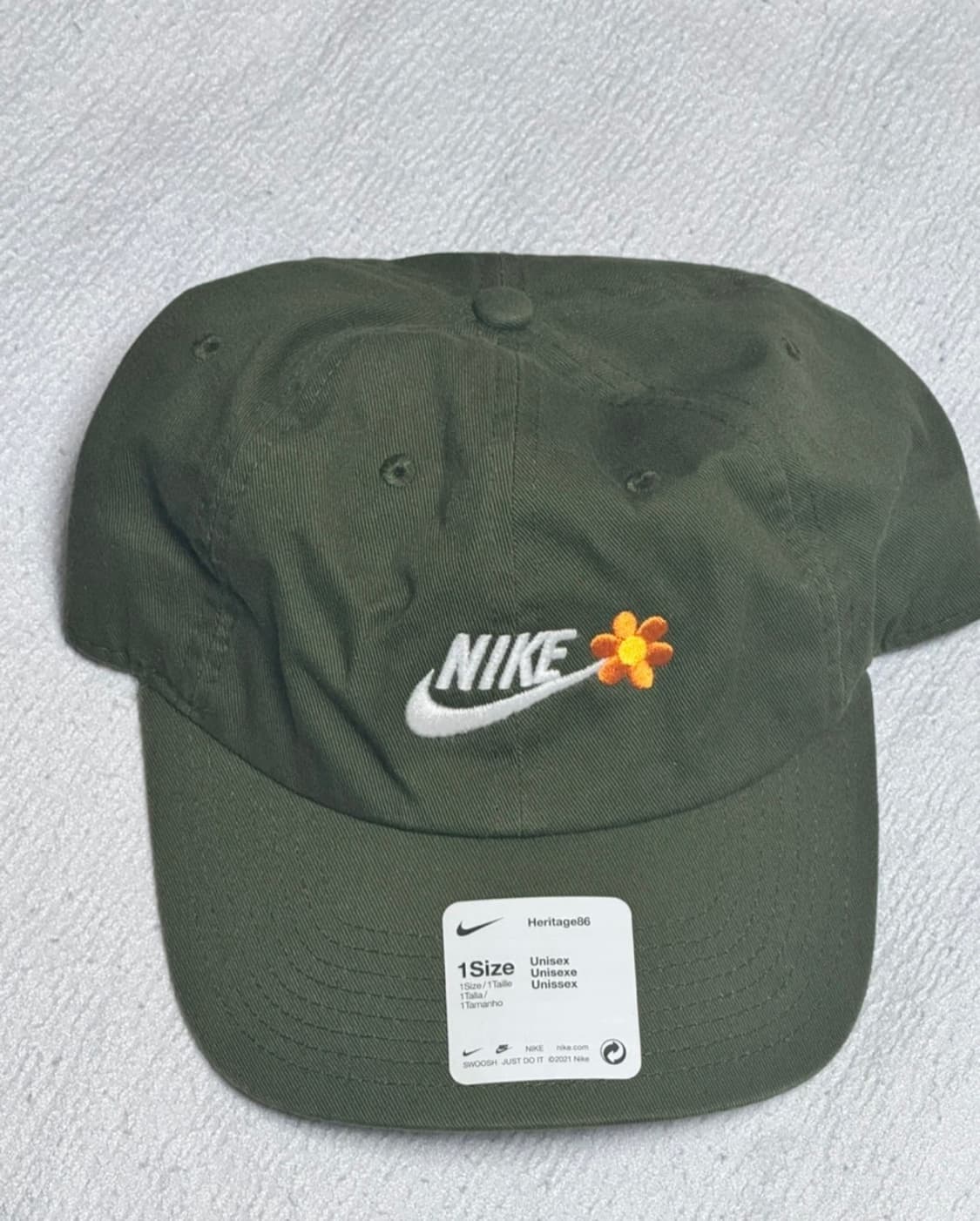 나이키 카시나 헤리티지86 플라워 볼캡 올리브 상품이미지1