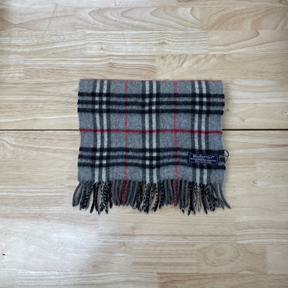 버버리 정품 캐시미어 램스울 머플러 그레이 상품이미지4