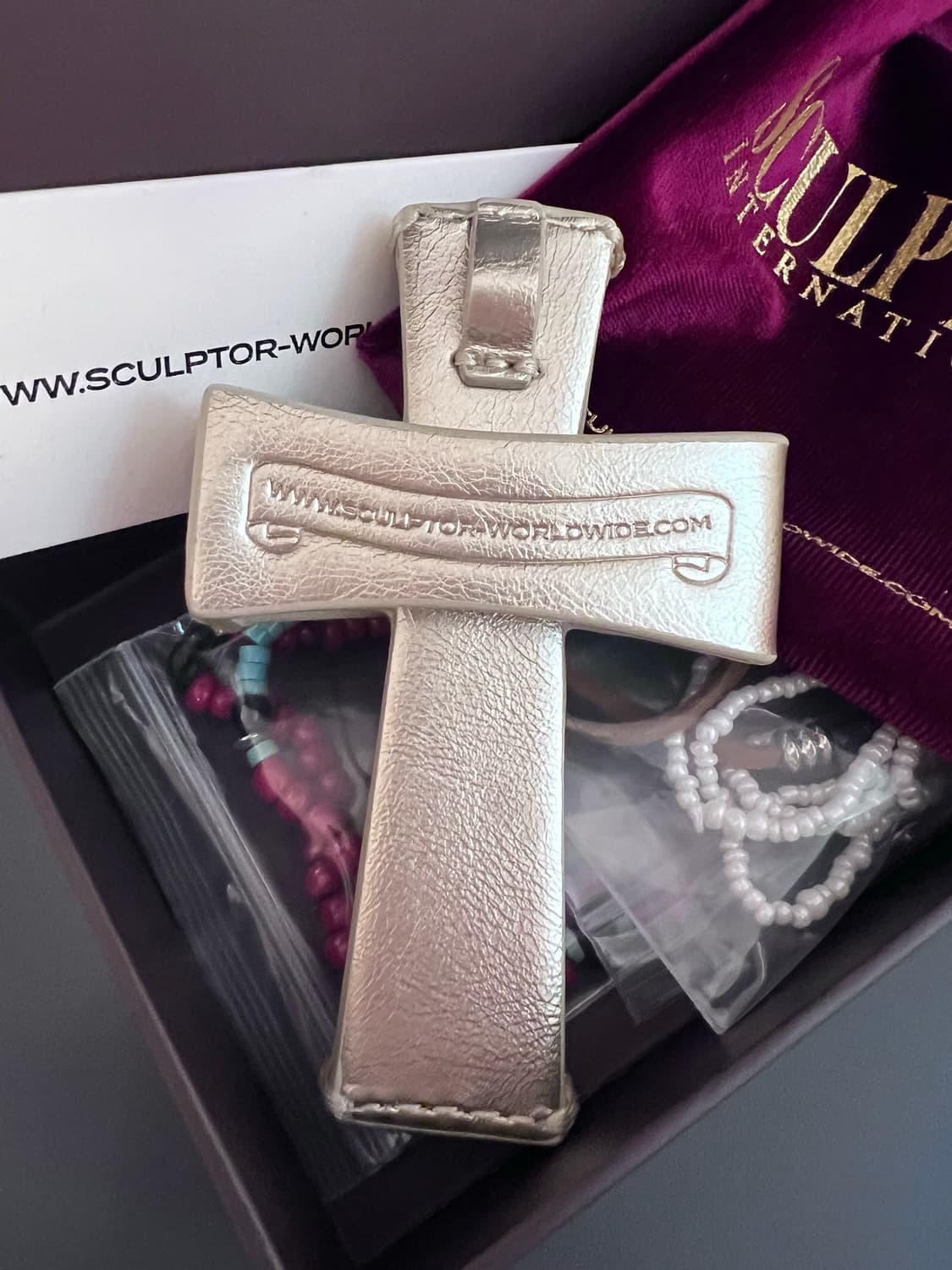 스컬프터 크로스 스트랩 레이어드 월렛 지갑 골드 카드홀더 상품이미지3