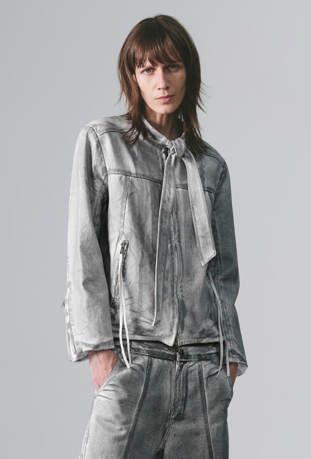 나체 타이 라이더 자켓_더티 화이트 상품이미지1