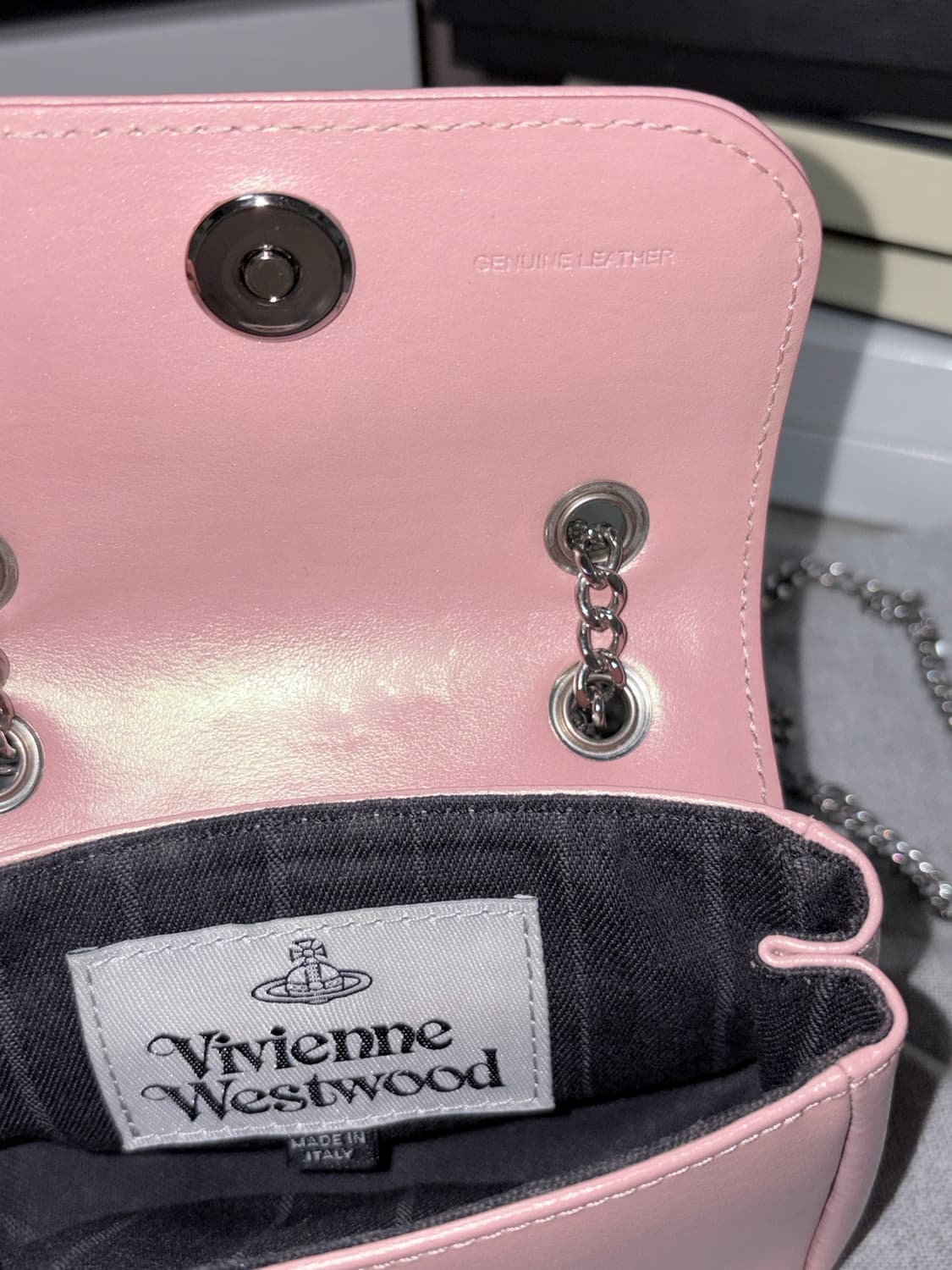 비비안웨스트우드 펄라이즈 핑크 미니 체인백 상품이미지6