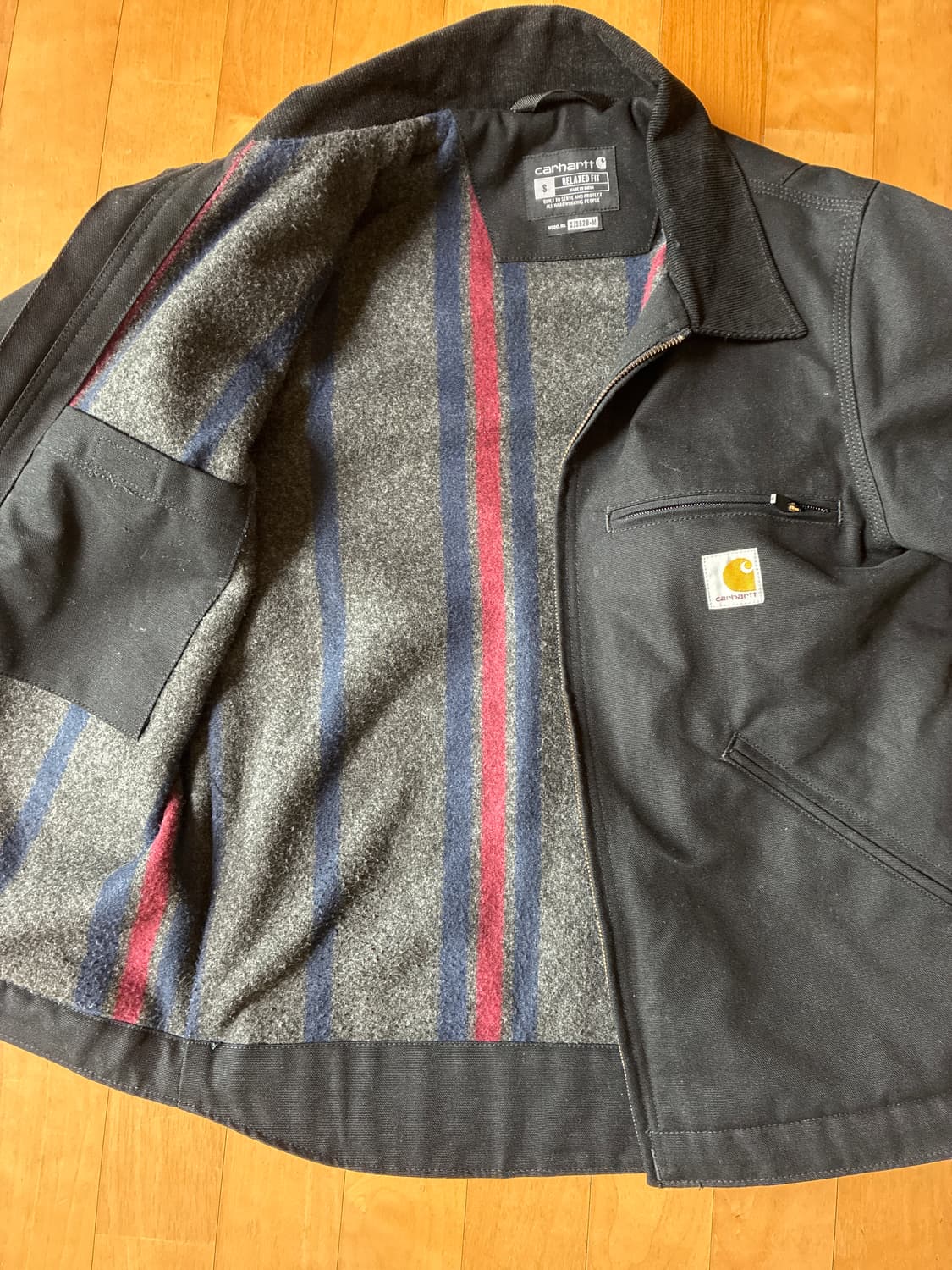 칼하트 릴렉스드 핏 디트로이트 자켓 블랙 s 상품이미지2