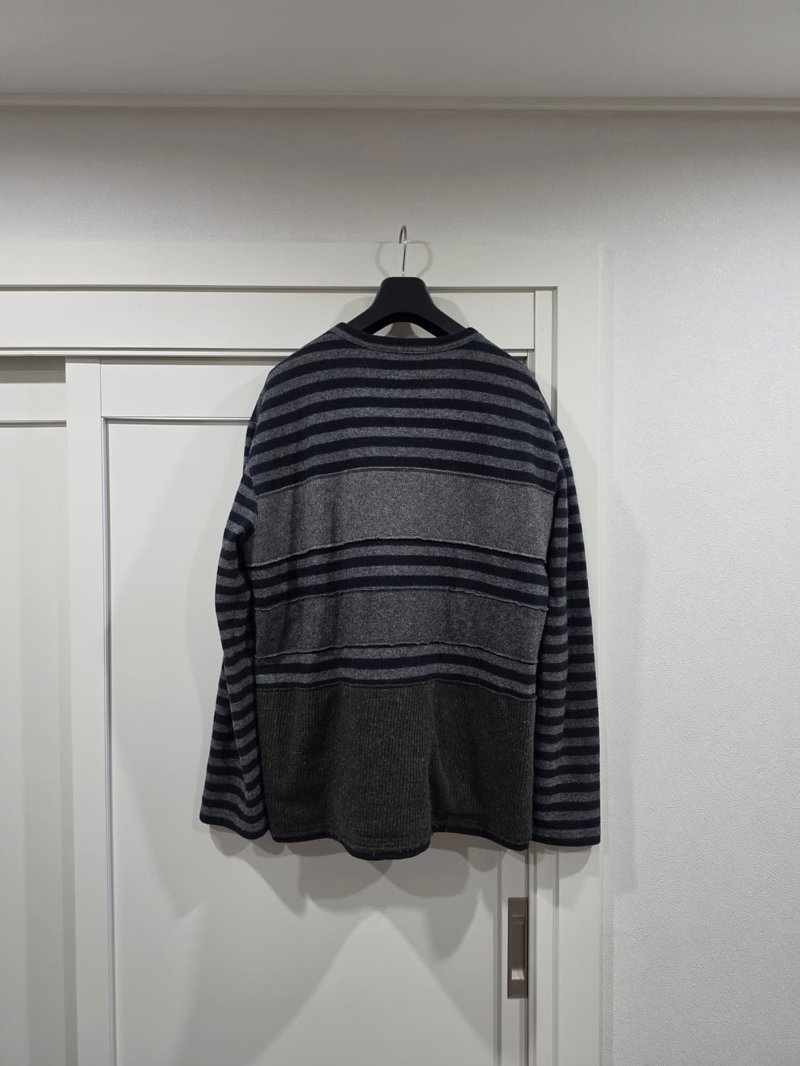 꼼데가르송 옴므 듀 엣지 블록 디테일 니트 L 상품이미지3