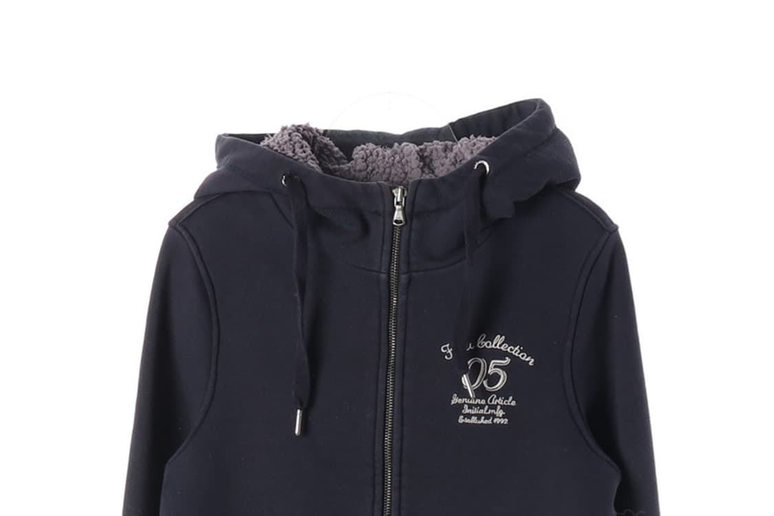 FUBU 네이비 보아털 안감 후드 집업 S 상품이미지4