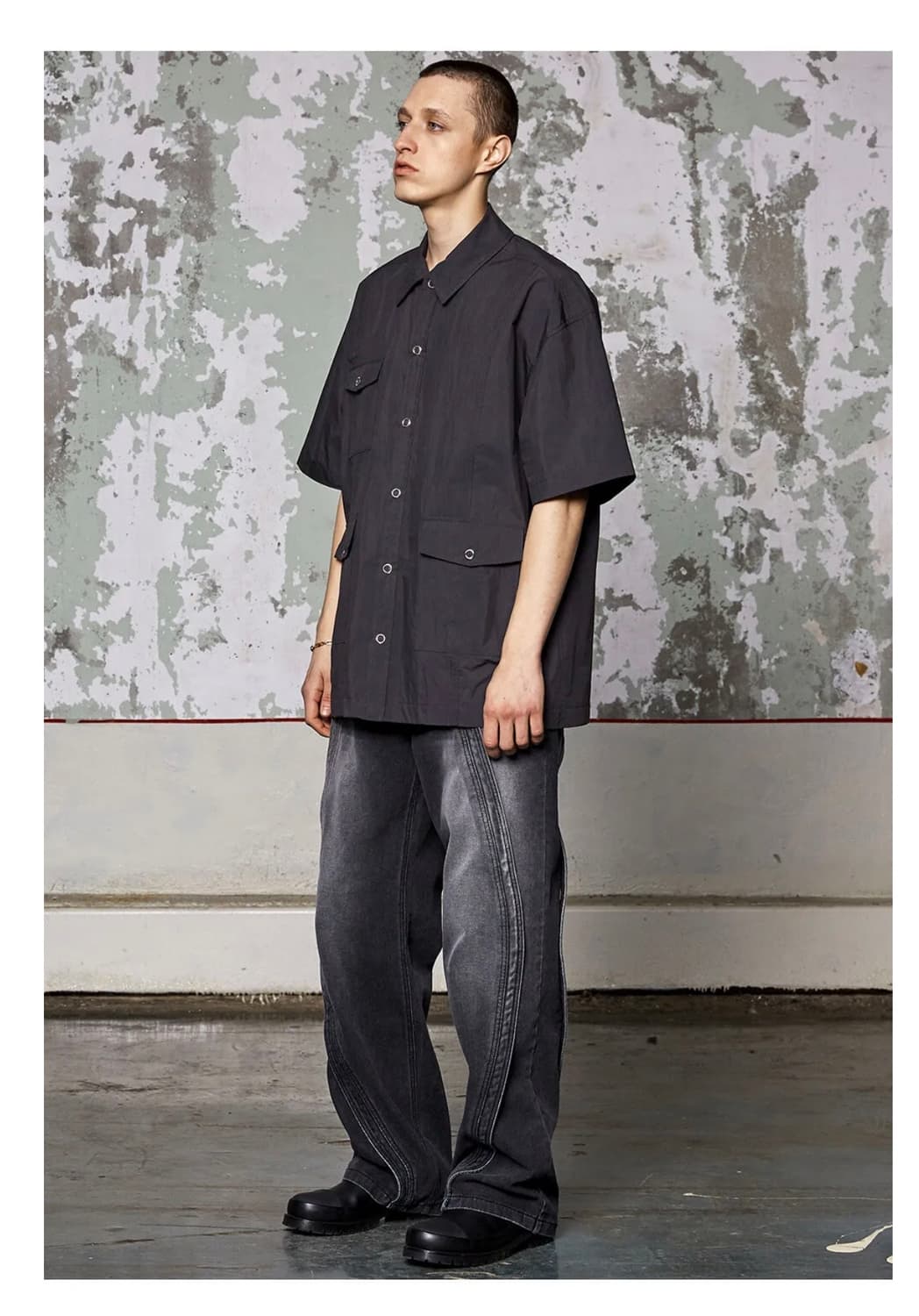 우알롱 Curved line straight denim pants 상품이미지1