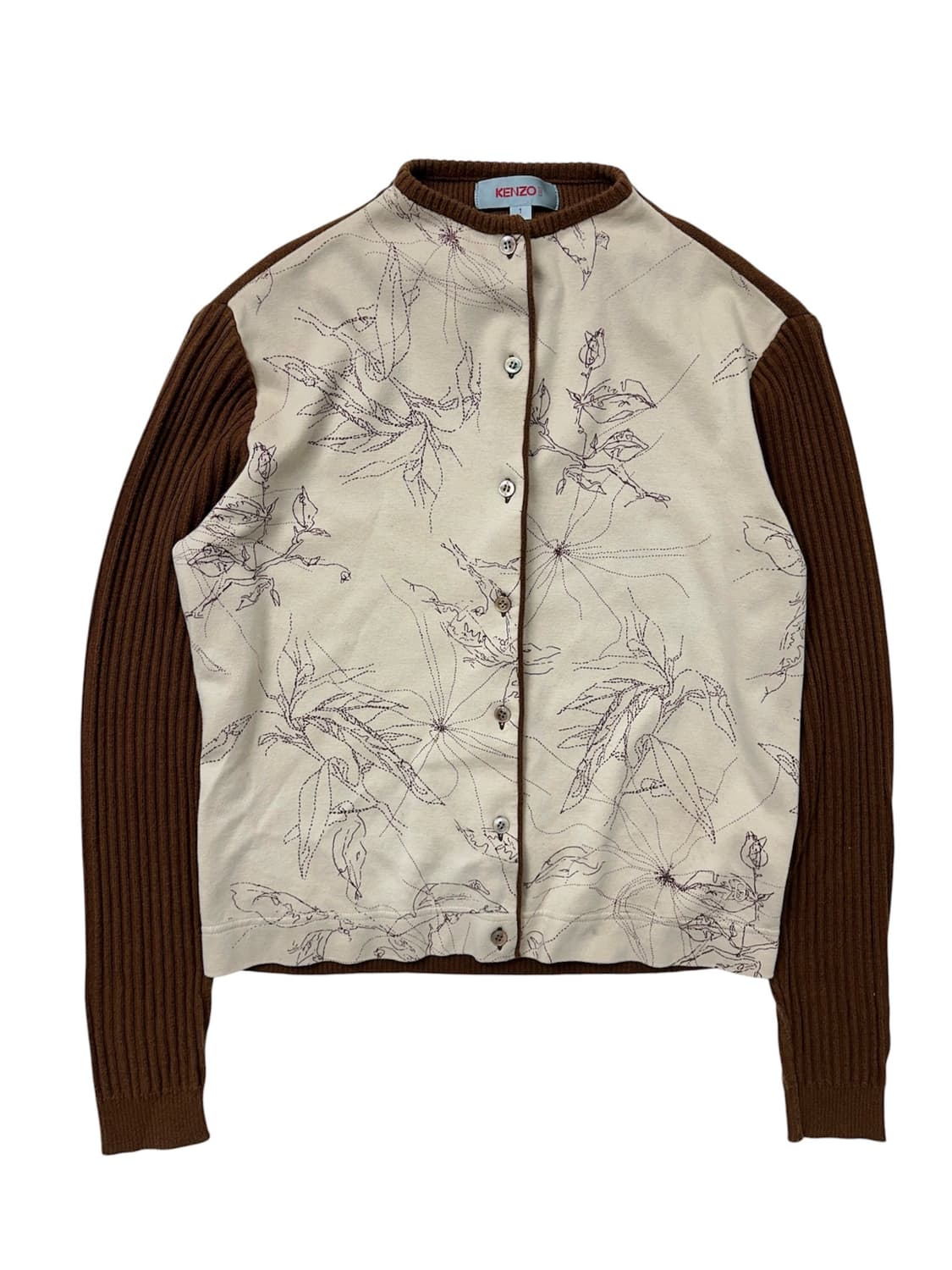 겐조 플로럴 니트 믹스 가디건 상품이미지1