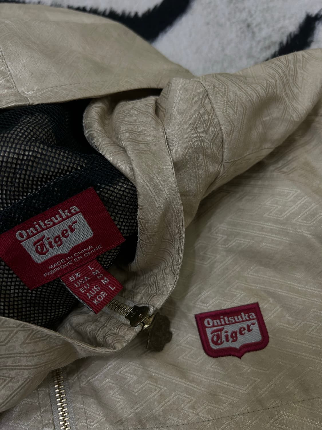 [L]오니츠카타이거 오버핏 후드 바람막이/골드 상품이미지4