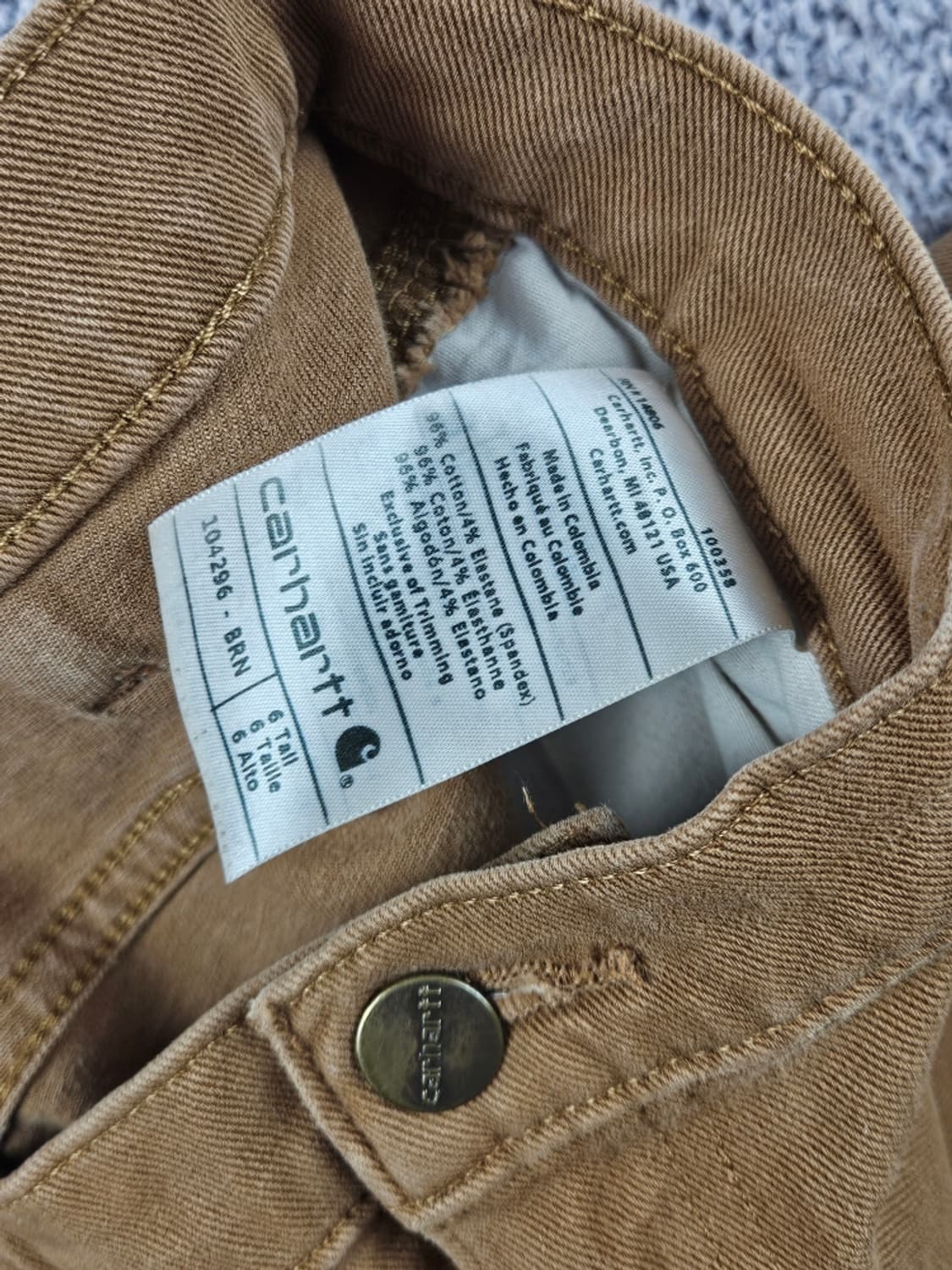 칼하트 코튼 캔버스 더블니 카펜터 워크 팬츠 (28X30추정)/10775 상품이미지7