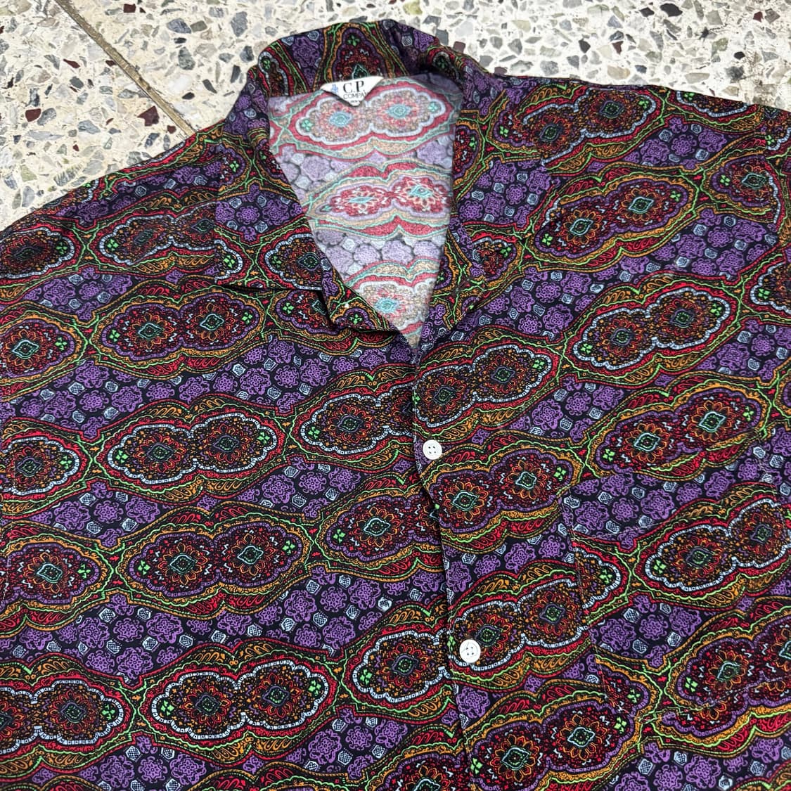 [M-L] 90s CP COMPANY 페이즐리패턴 레이온 셔츠 상품이미지5