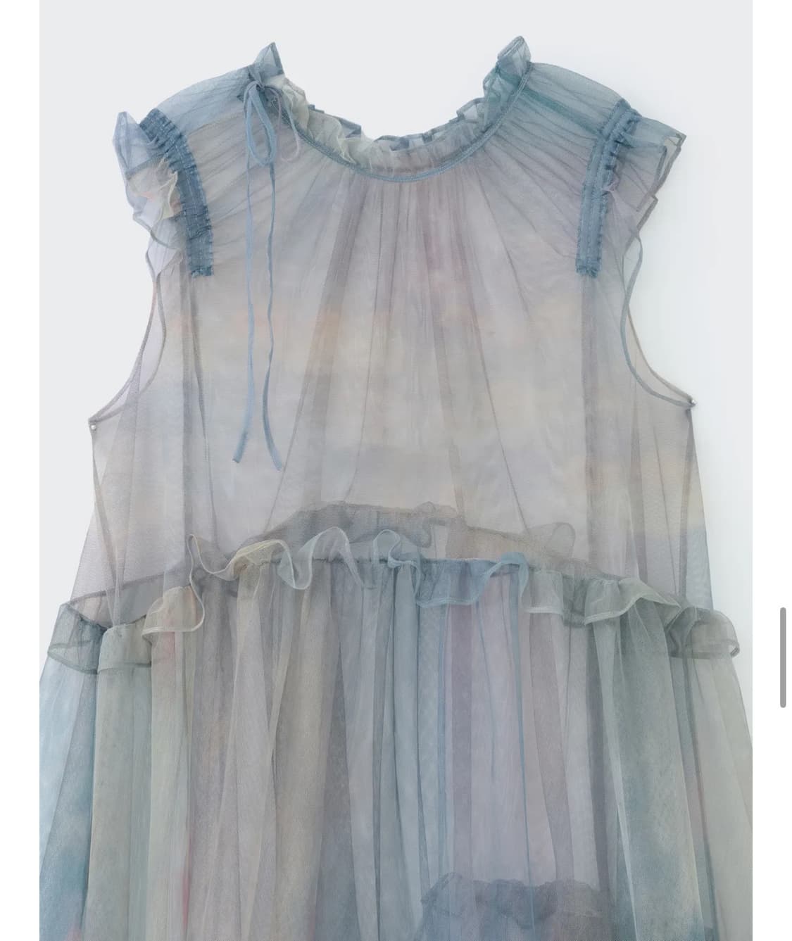 (코스모스) 메쉬 리본 프릴 드레스 - zinlloi X CSMS 상품이미지2