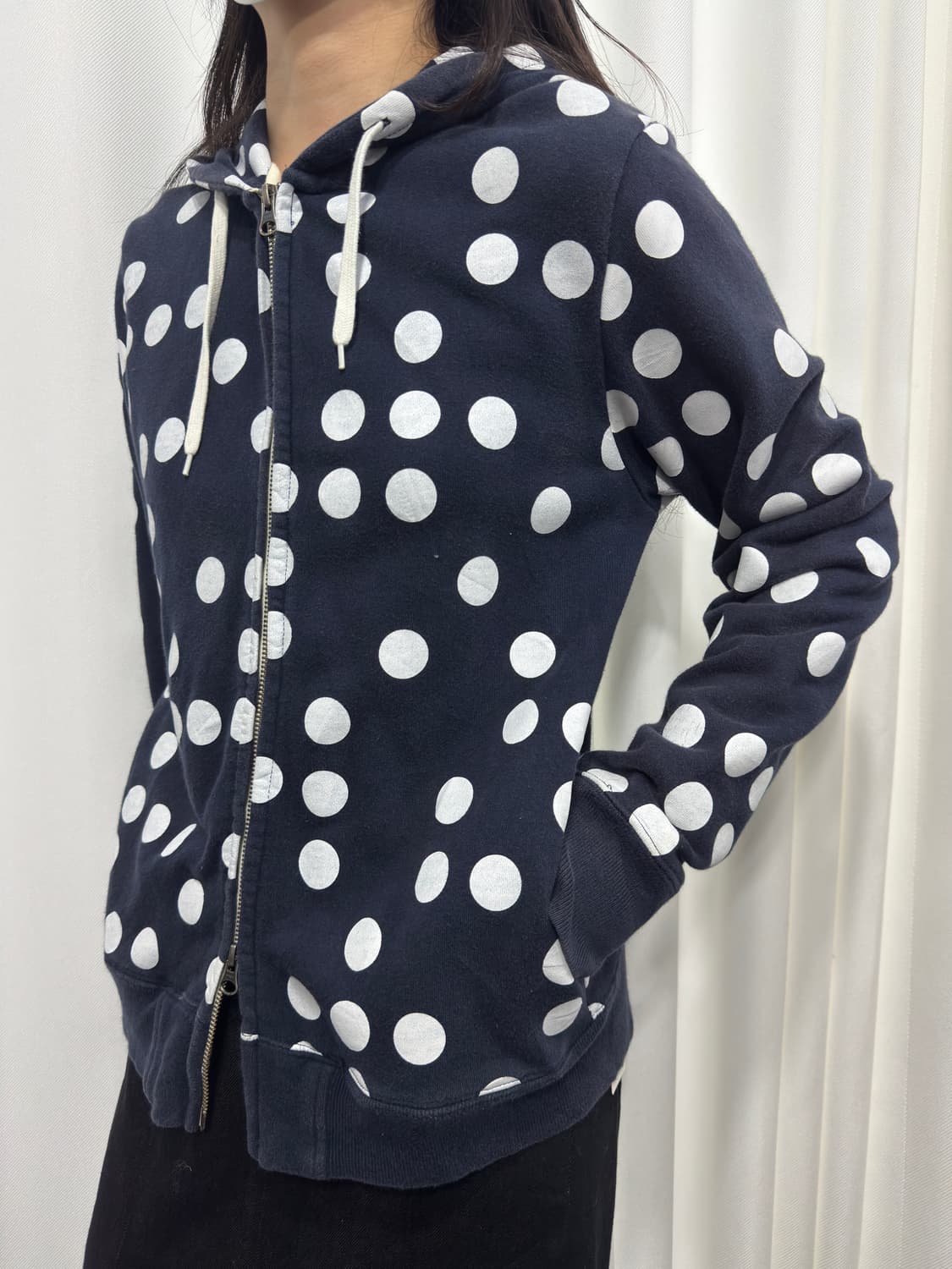dot hood twoway zipup 상품이미지3