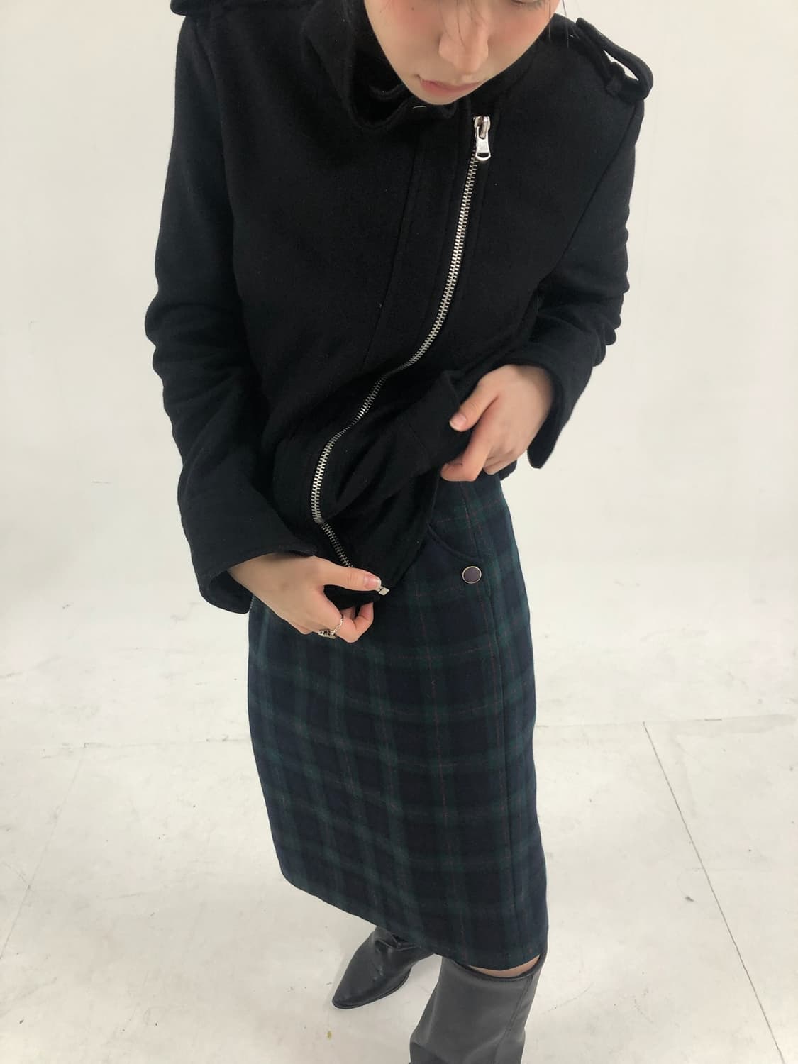 Diagonal Black Jacket 상품이미지5