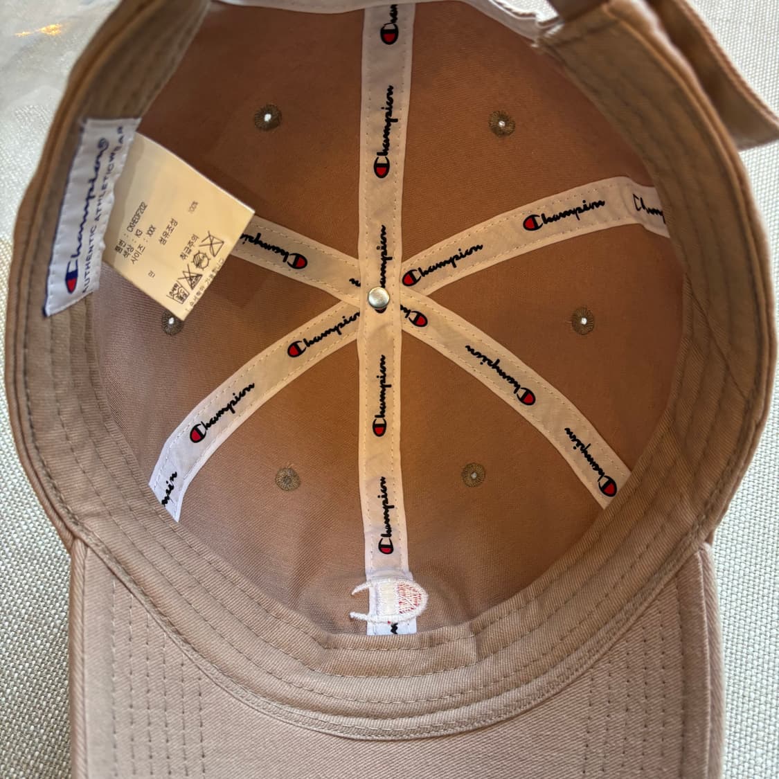 챔피온 c로고 코튼트윌 베이지 볼캡 (남녀공용) 상품이미지7