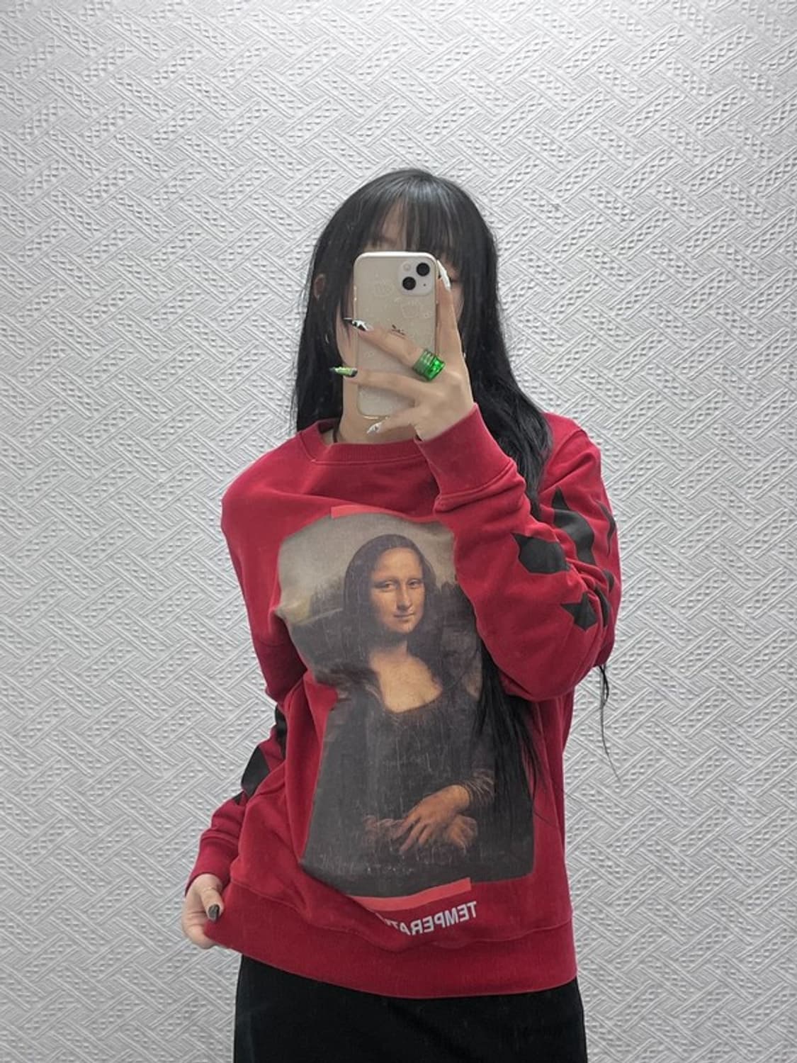 오프화이트 올드스쿨 스트릿 힙합 모나리자 맨투맨 XXS C08662 상품이미지2