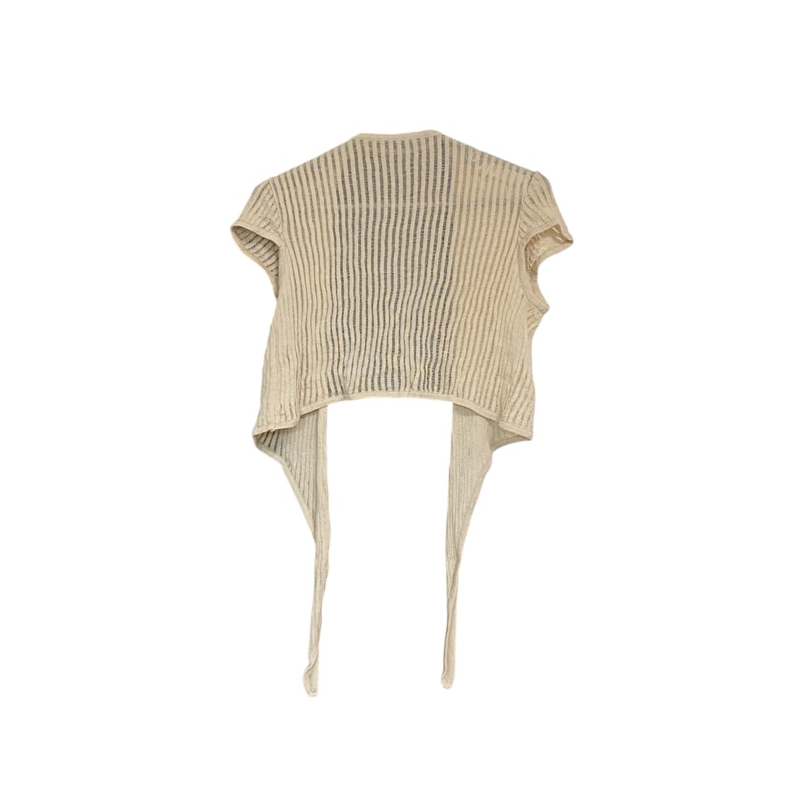 아이보리 타이 반팔 가디건 상품이미지3