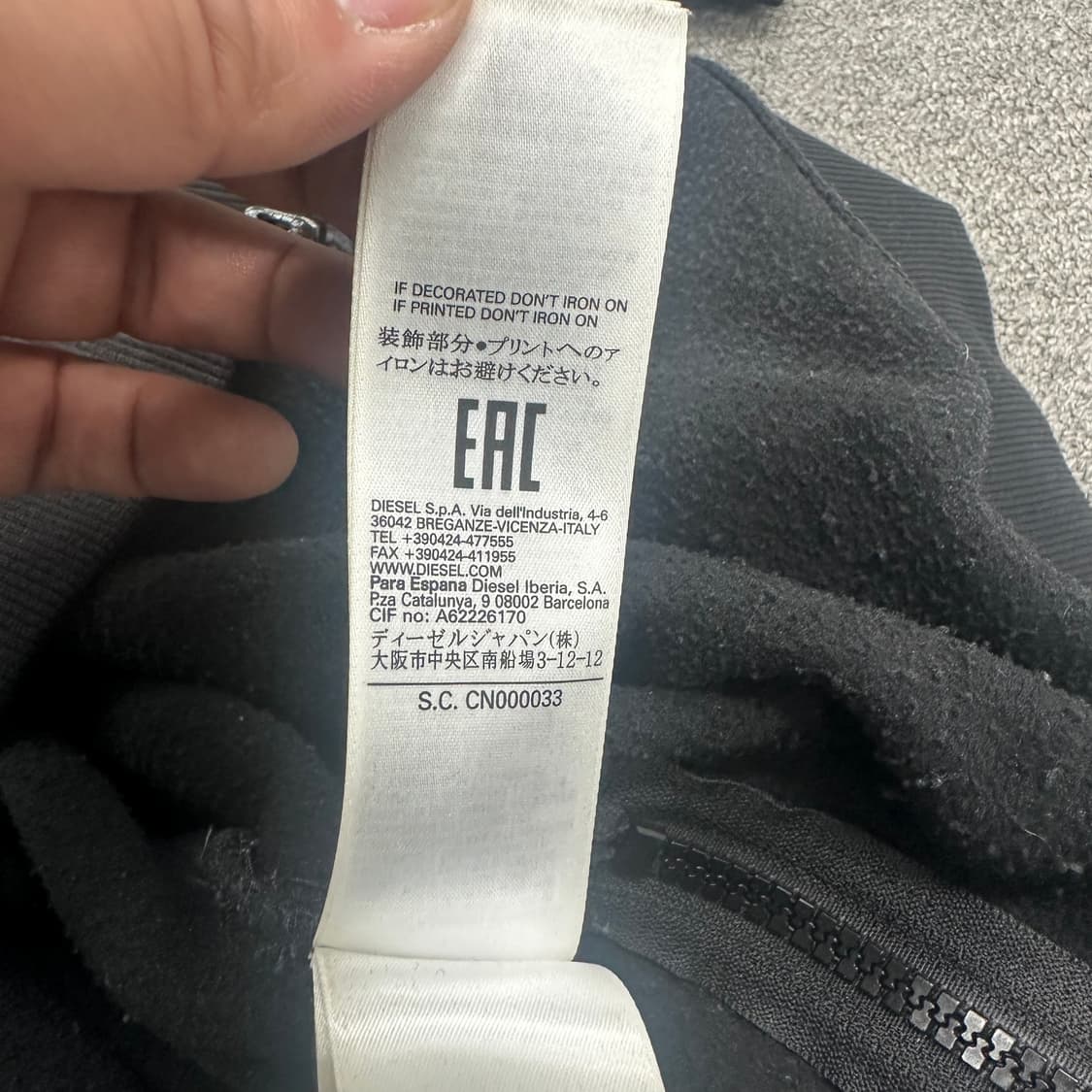 디젤 레이스 업 맨투맨 상품이미지6