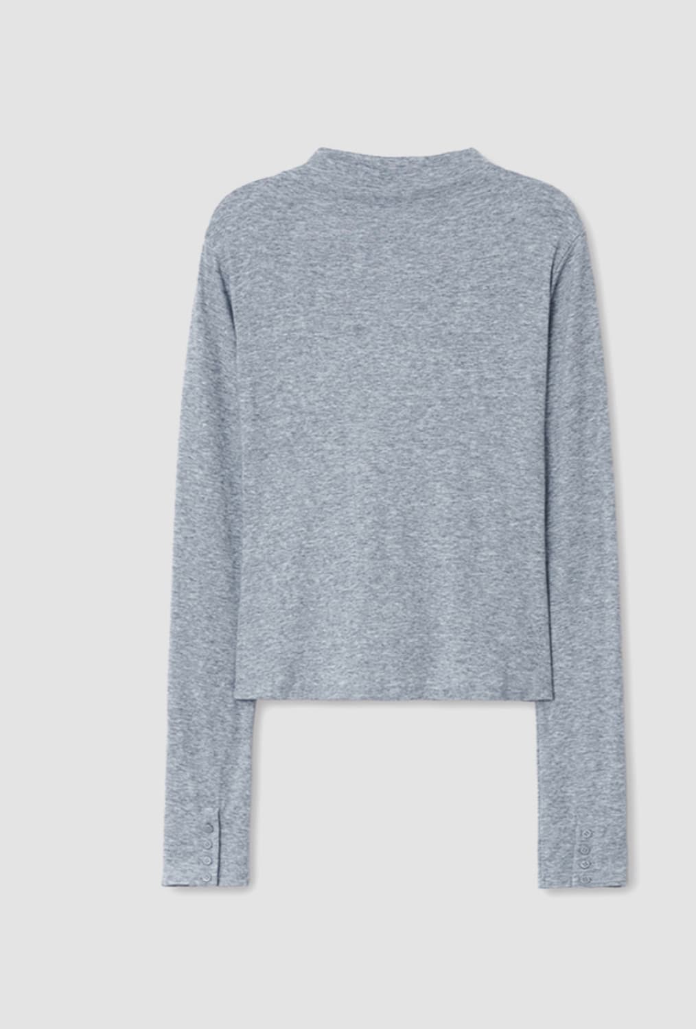 시메트릭퍼센트 버튼 셔링 저지 탑 가디건 그레이 상품이미지2