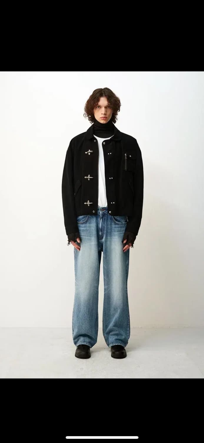 쿠어 워시드 파이어맨 자켓 L (워시드블랙) 상품이미지3