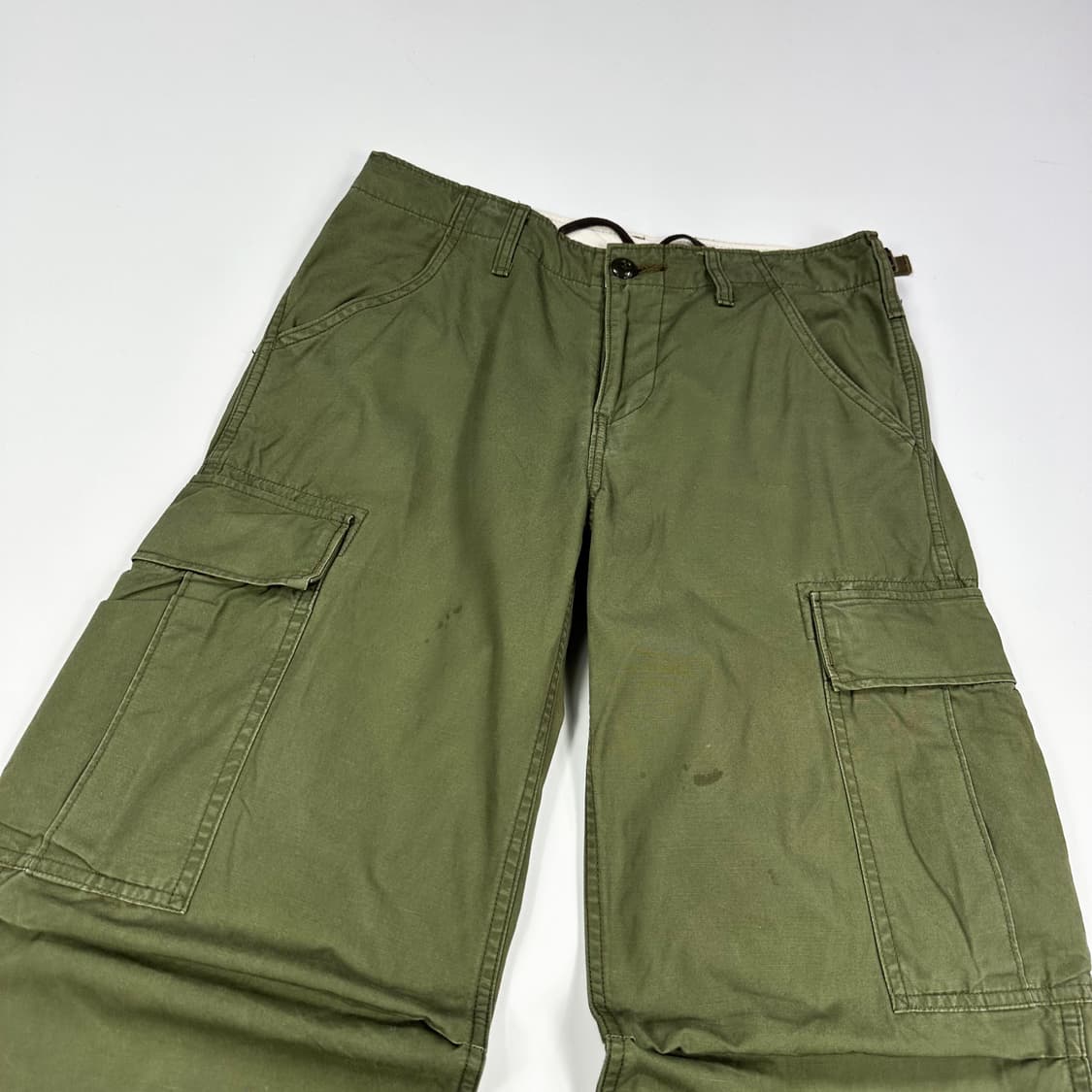 VTG 빈티지 재팬 카키 스트레이트 카고팬츠 (28인치 여성추천) 상품이미지4