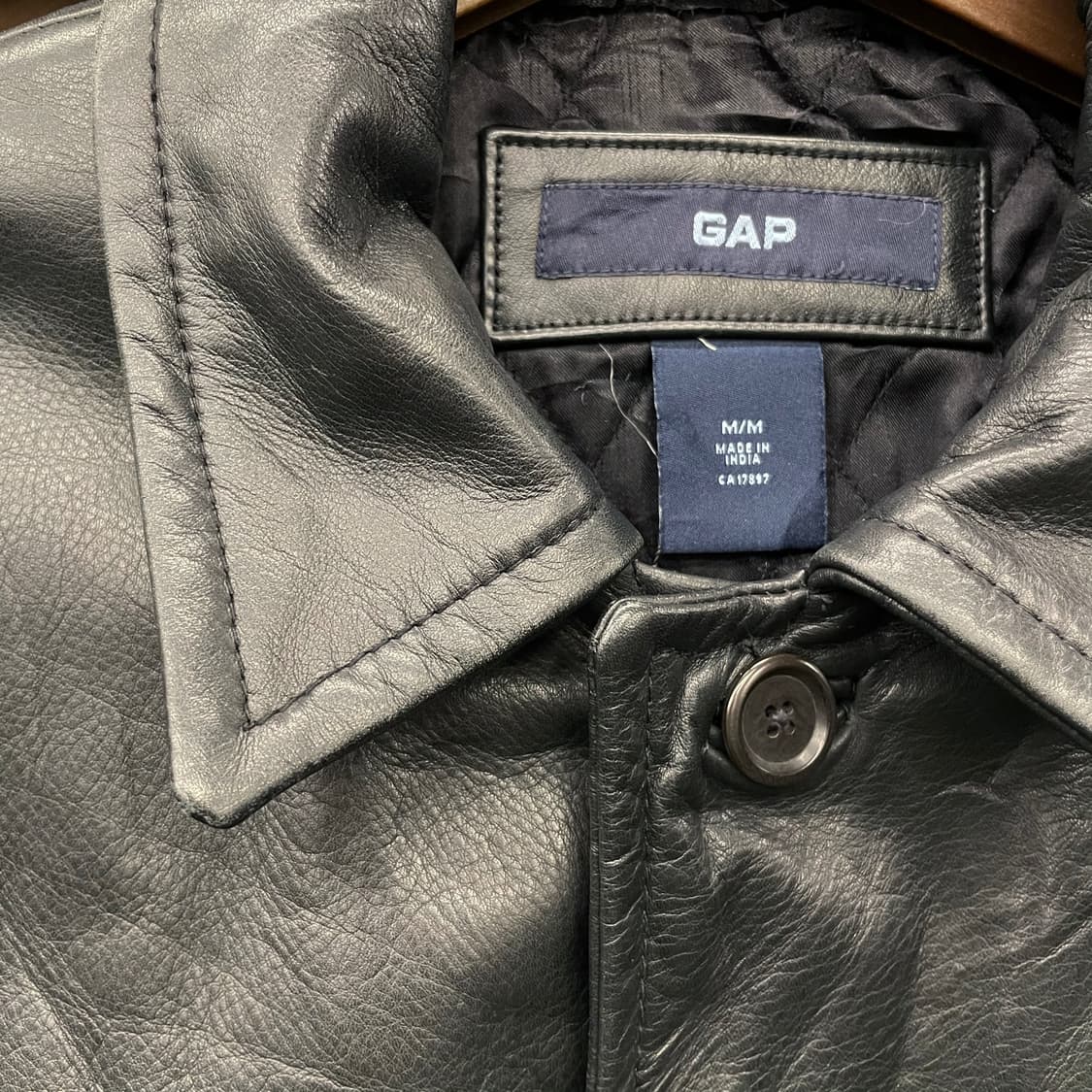 90s 올드 갭 GAP 소가죽 카 코트 상품이미지3