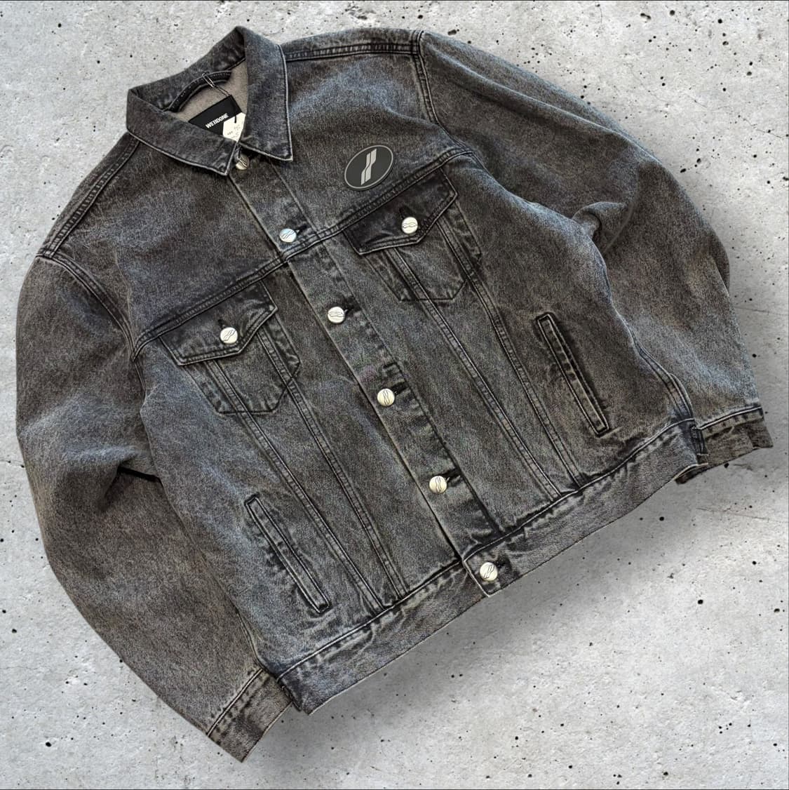 [S] 웰던 We11done 오버사이즈 블랙 데님 청자켓 C425 상품이미지1