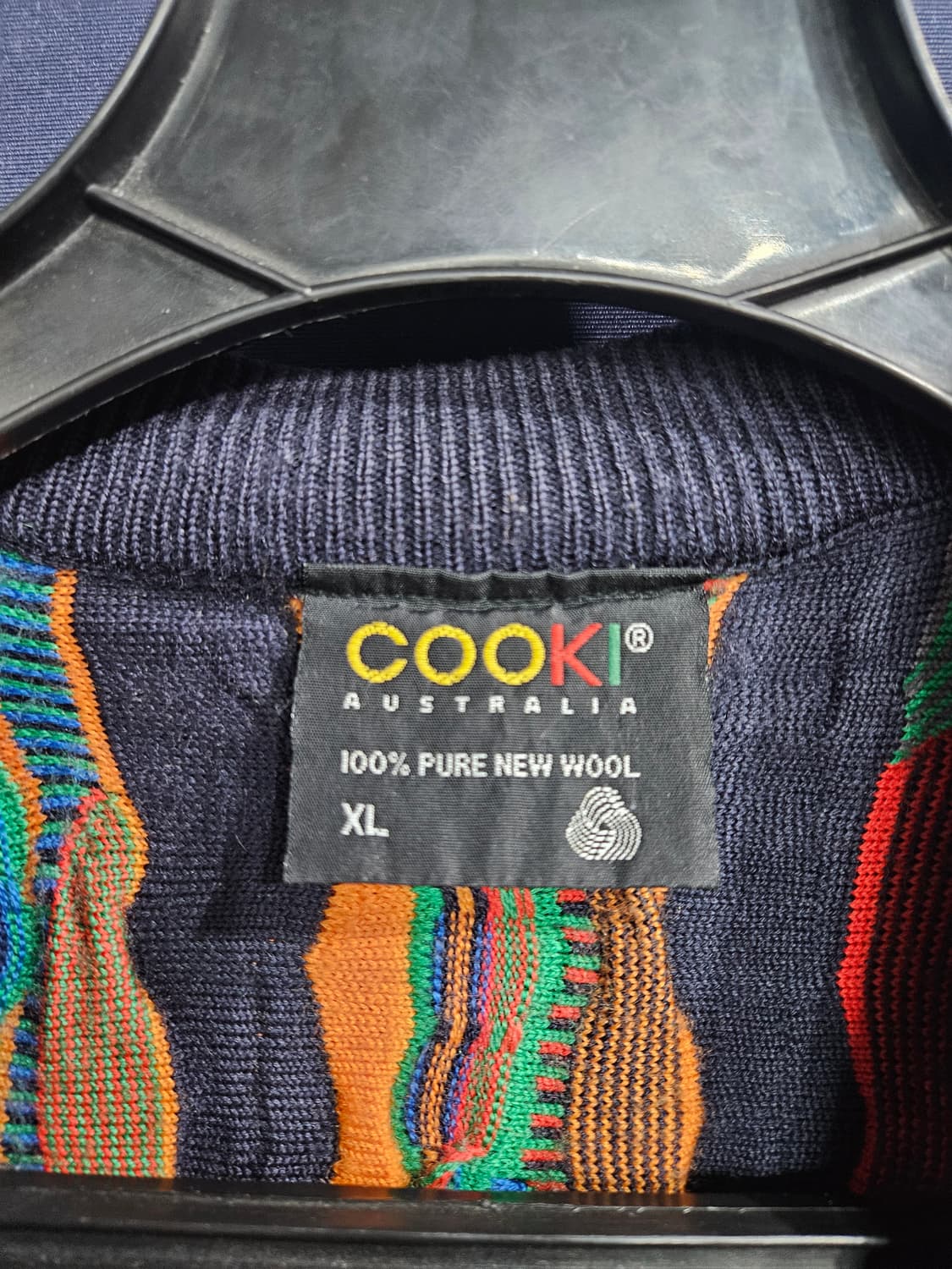 COOKI 배색 남성 세미오버핏 100 가디건  상품이미지3