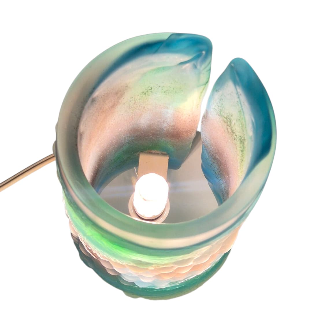 70s 이와타 아트글라스 포도 마블 기둥 램프 상품이미지5