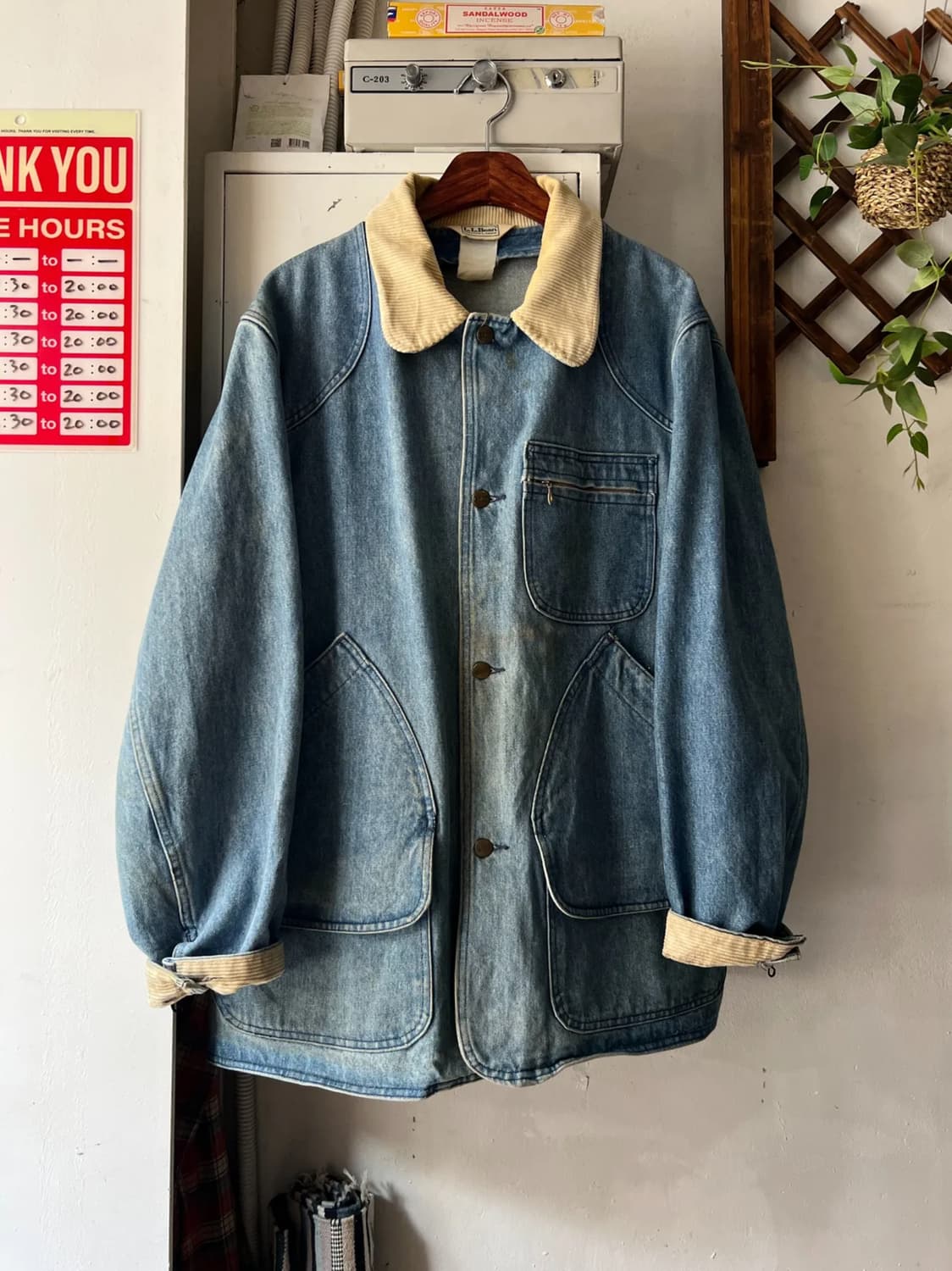 [L]70's L.L.Bean USA 엘엘빈 데님 헌팅 코트 자켓 상품이미지1