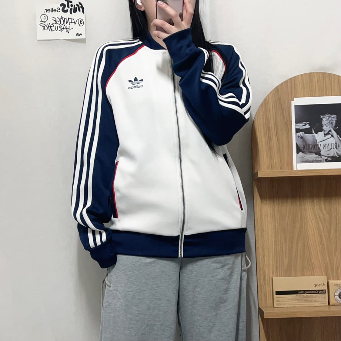 [정품] 아디다스 화이트배색 SST 트랙탑 져지 [ 105 ] 상품이미지3